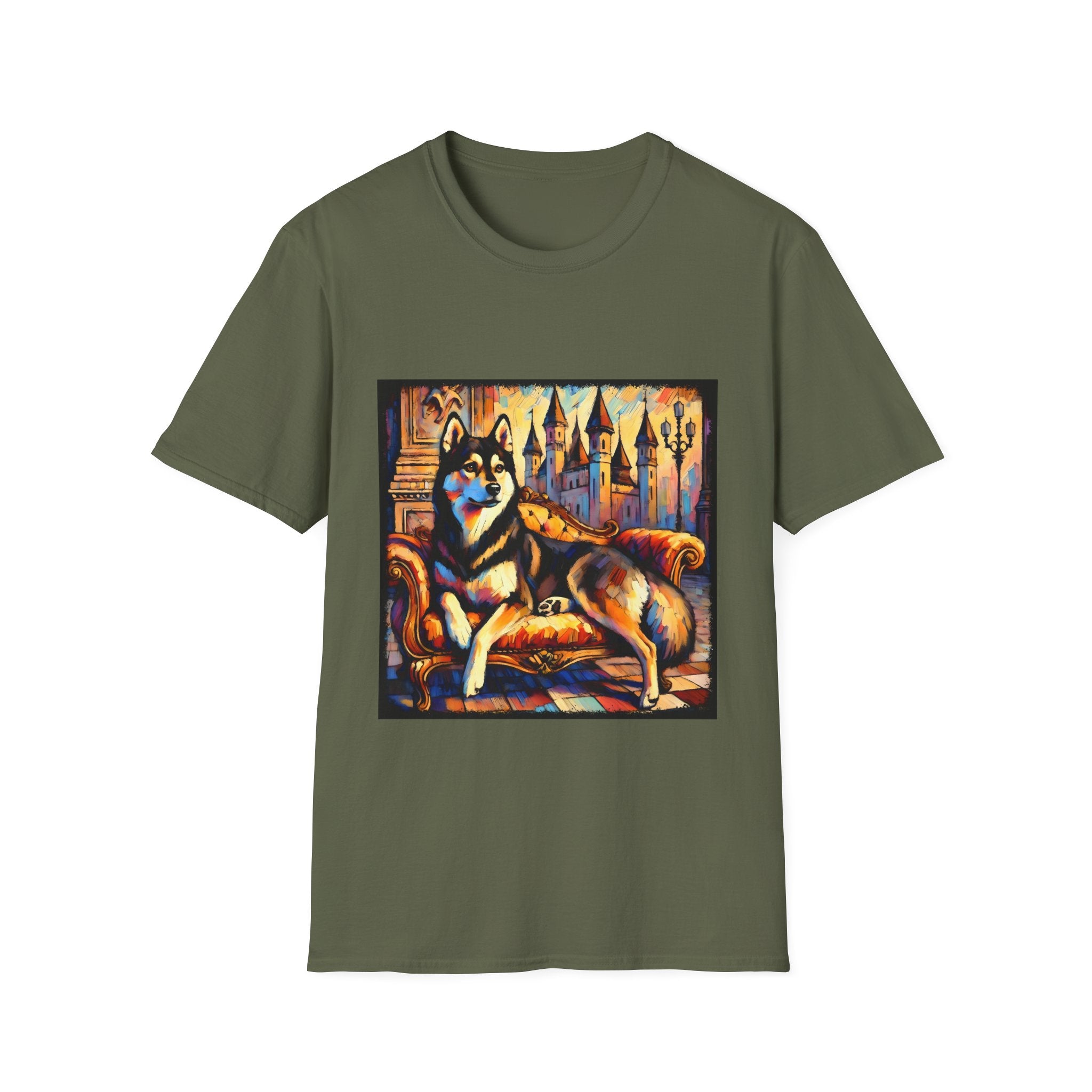 Siberian Husky Watercolor Classic | Unisex Dog T-Shirt