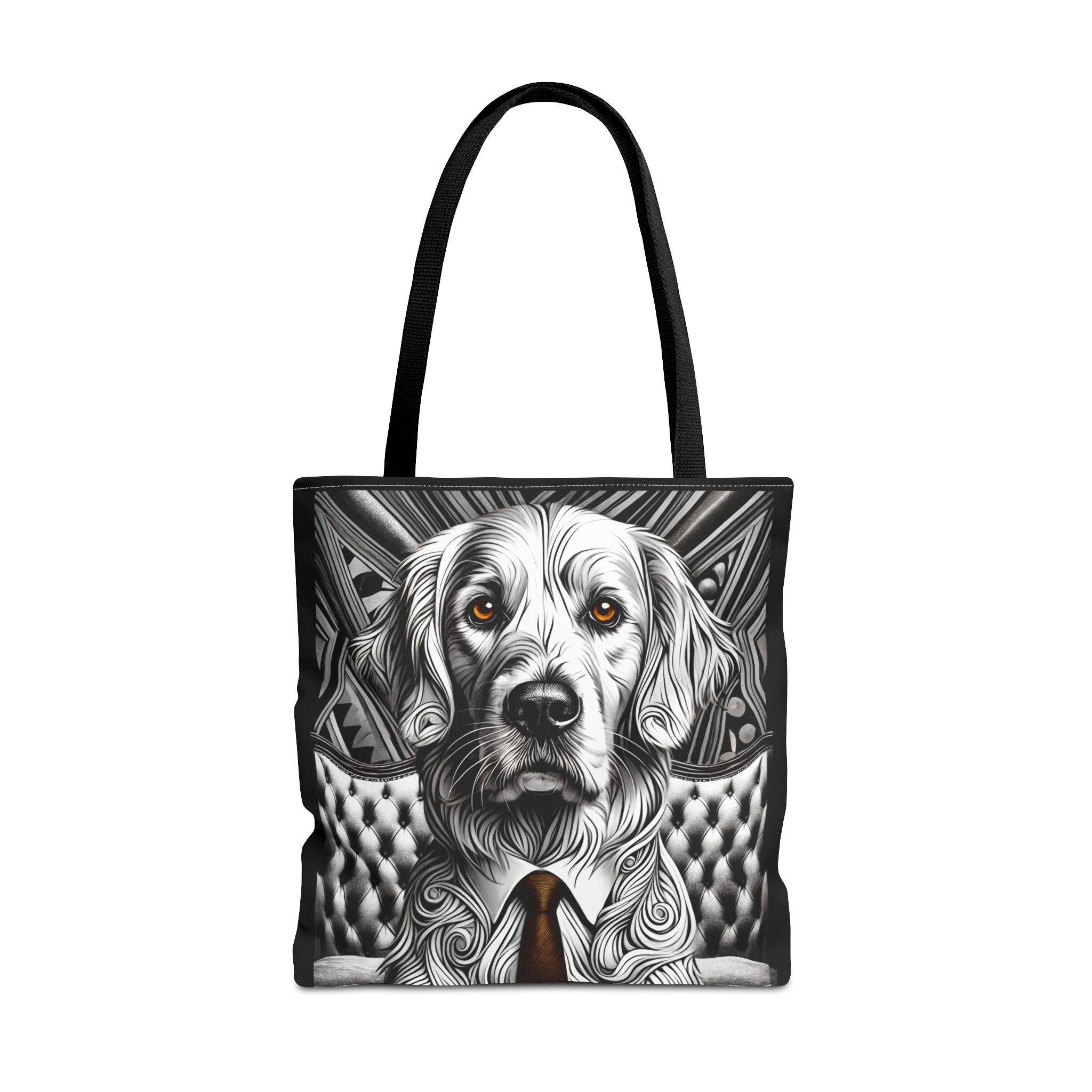 Golden Retriever B&W Bold Eyes | Dog Themed Tote Bag