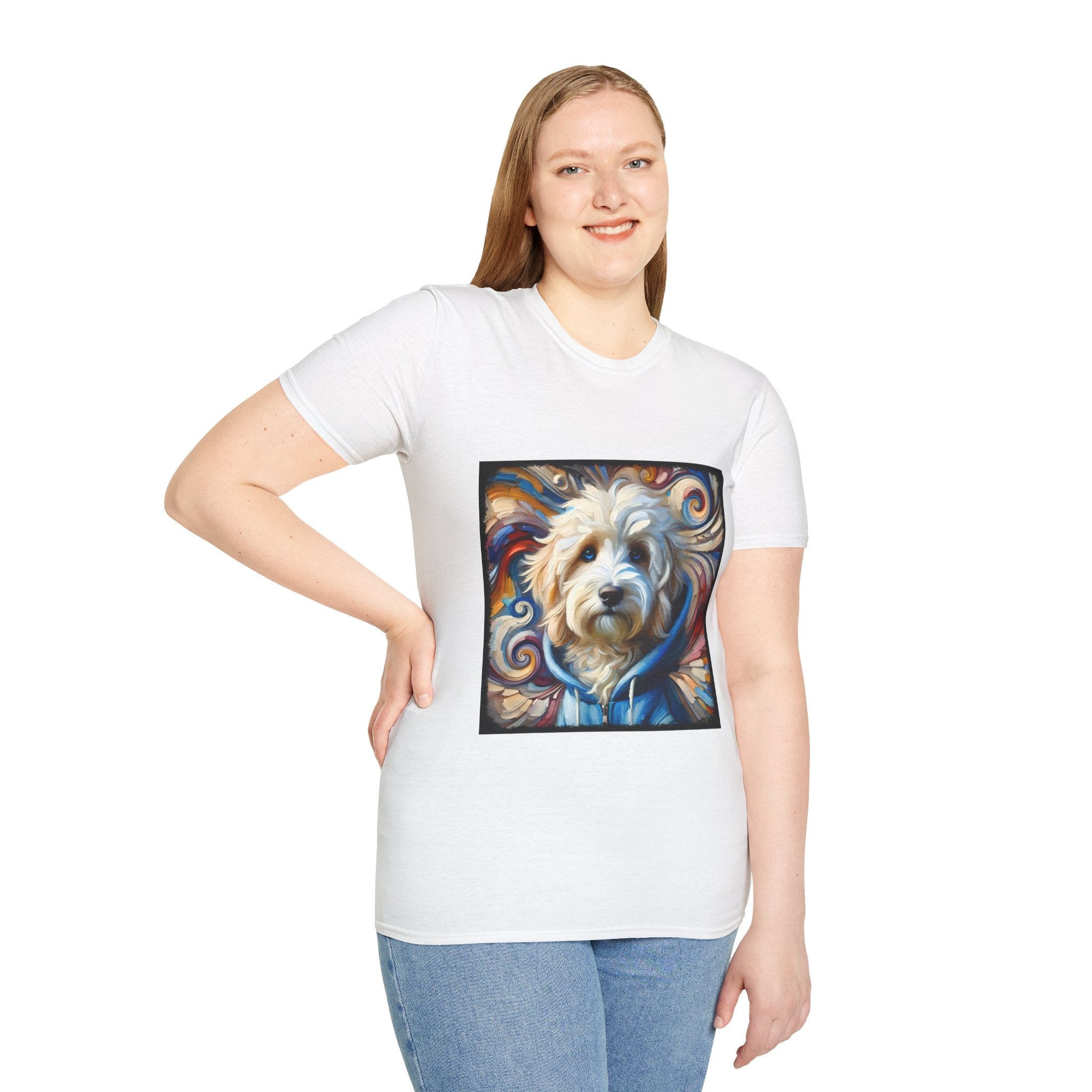 Sheepadoodle Blue Hoodie Swirl | Unisex Dog T-Shirt