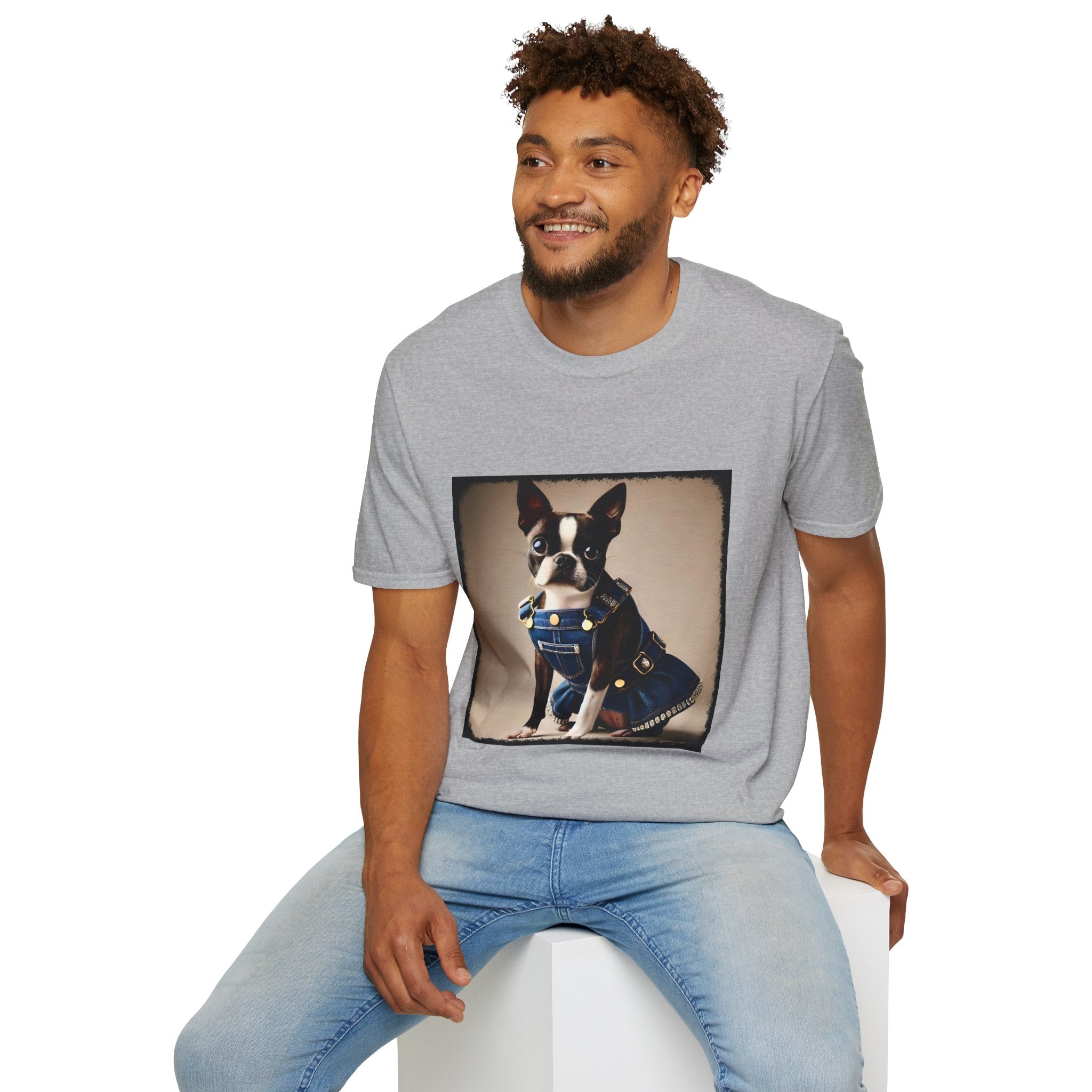 Boston Terrier Jean Dream | Unisex Dog T-Shirt