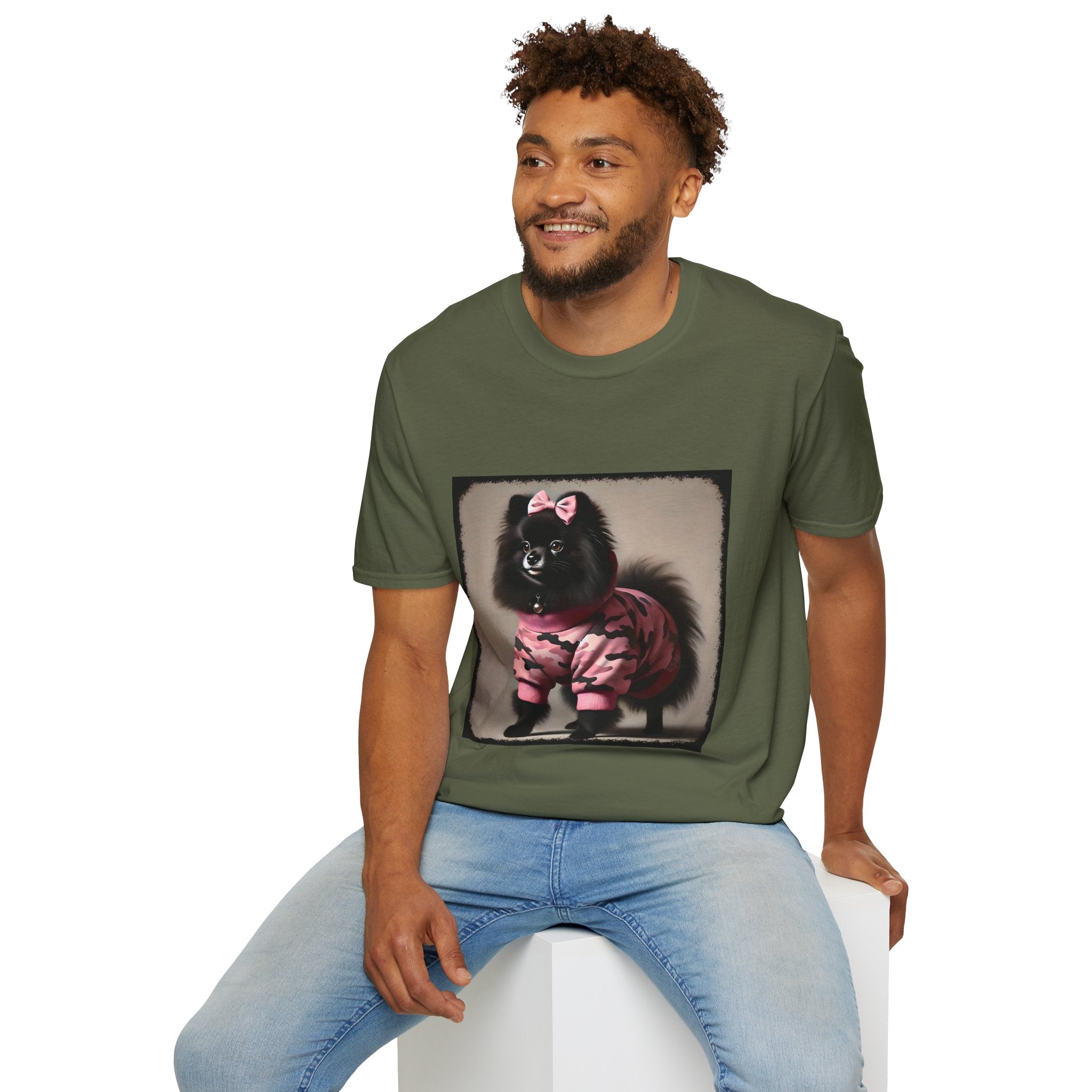 Pomeranian Pink Camo Cutie | Unisex Dog T-Shirt