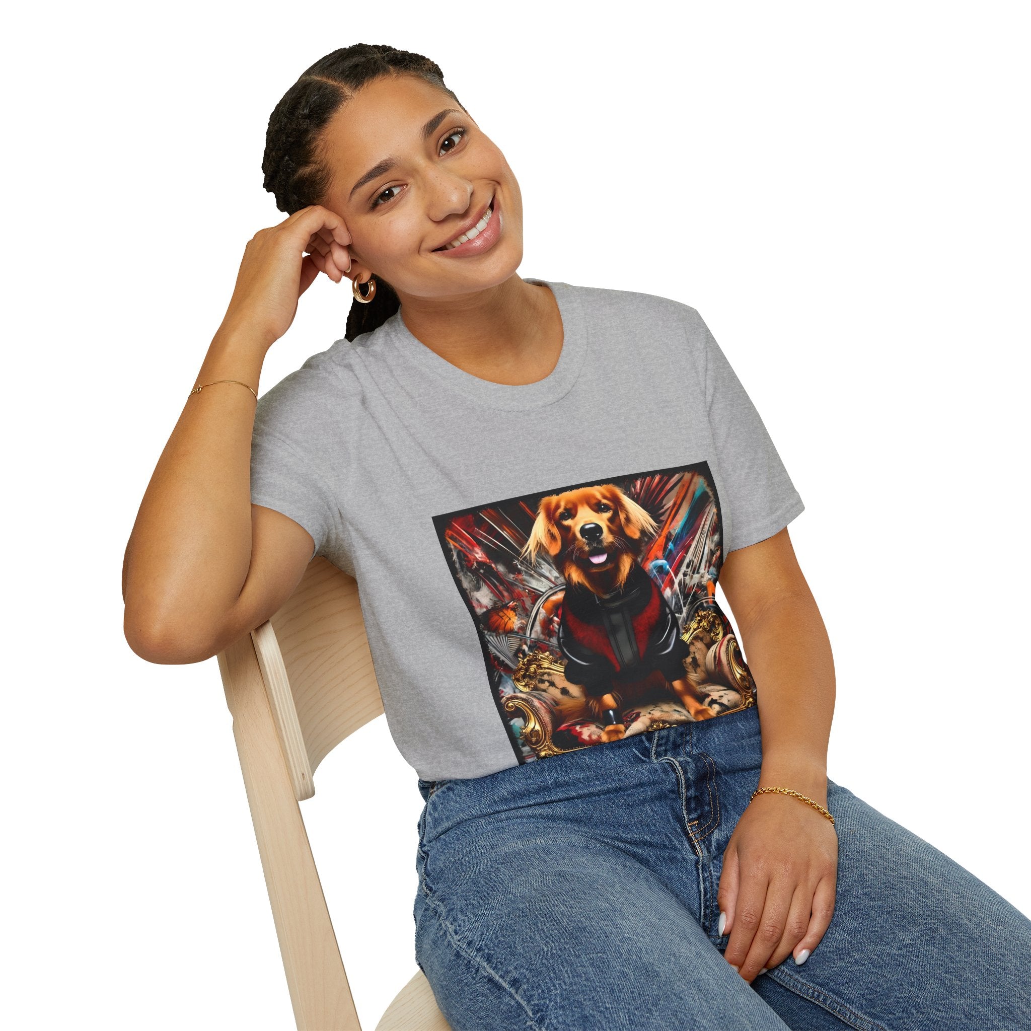 Golden Retriever Electric Icon | Unisex Dog T-Shirt