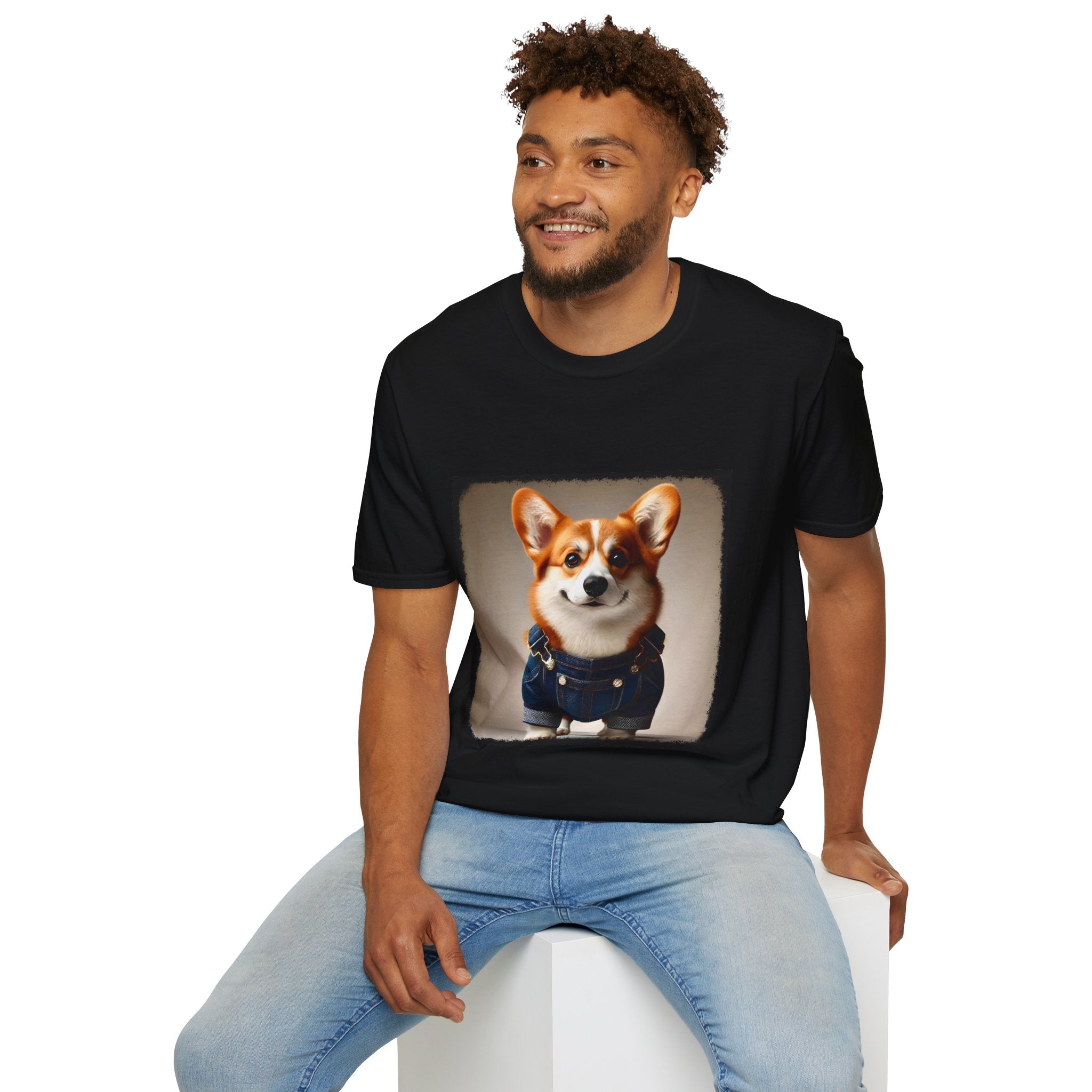 Pembroke Welsh Corgi Denim Dream | Unisex Dog T-Shirt