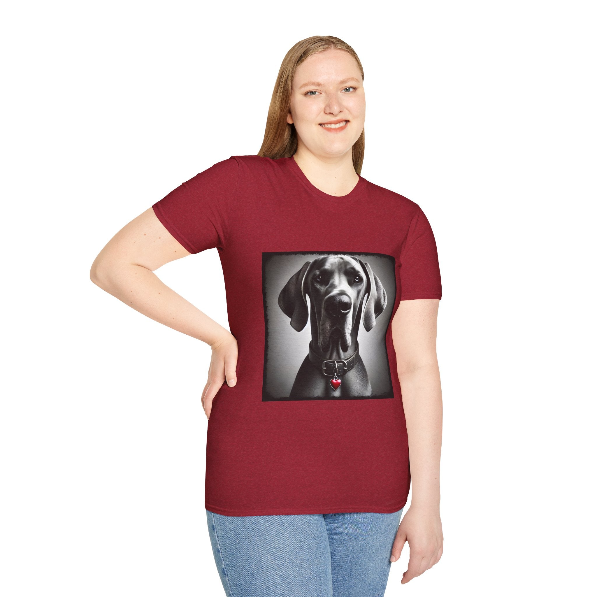 Great Dane Heart Charm | Unisex Dog T-Shirt