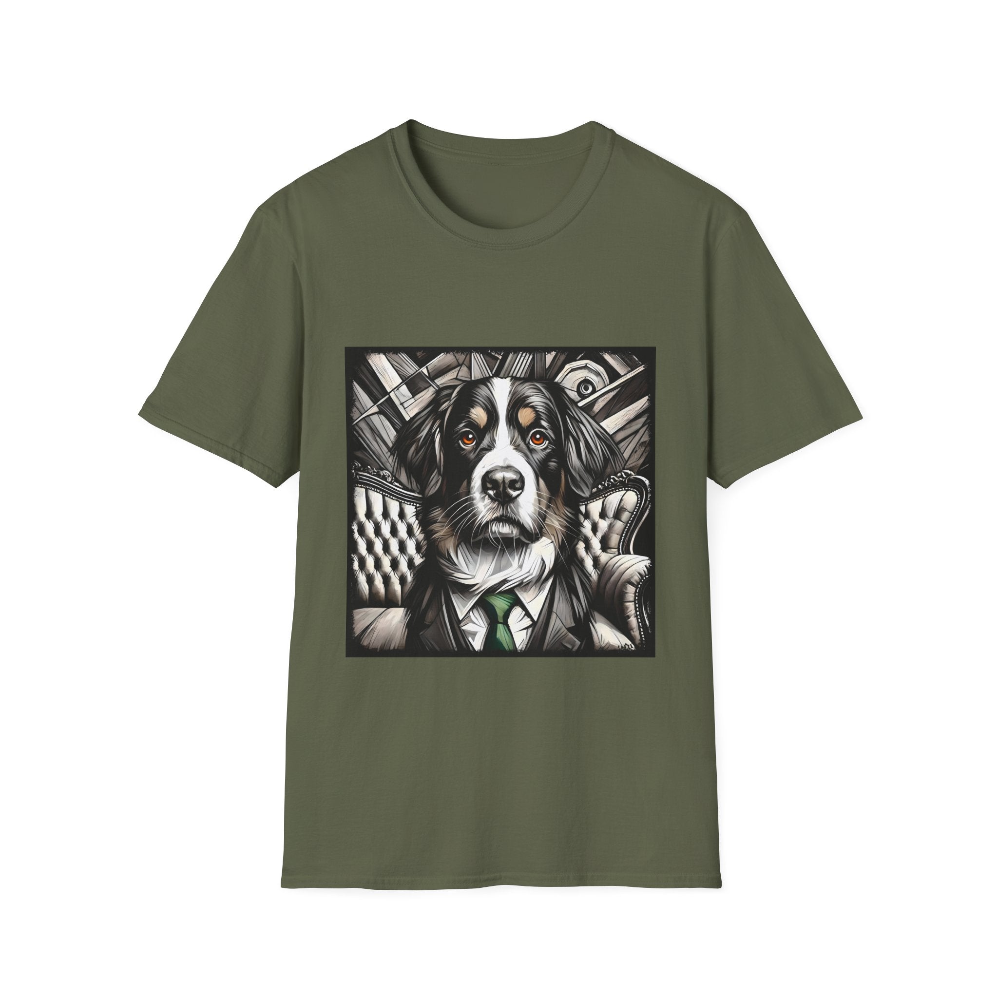 Bernese Mountain Dog B&W Bold Eyes | Unisex Dog T-Shirt