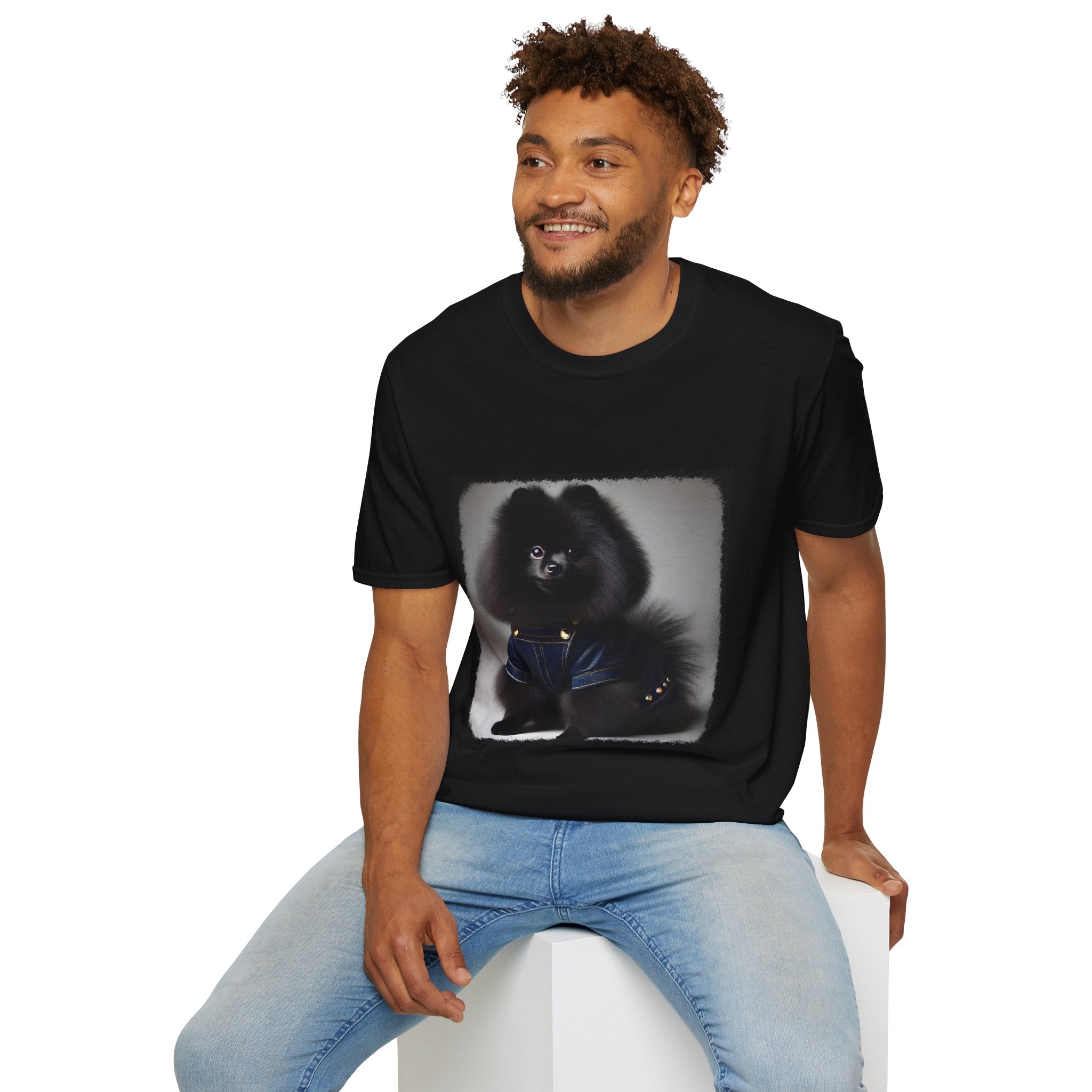 Pomeranian Denim Doll | Unisex Dog T-Shirt
