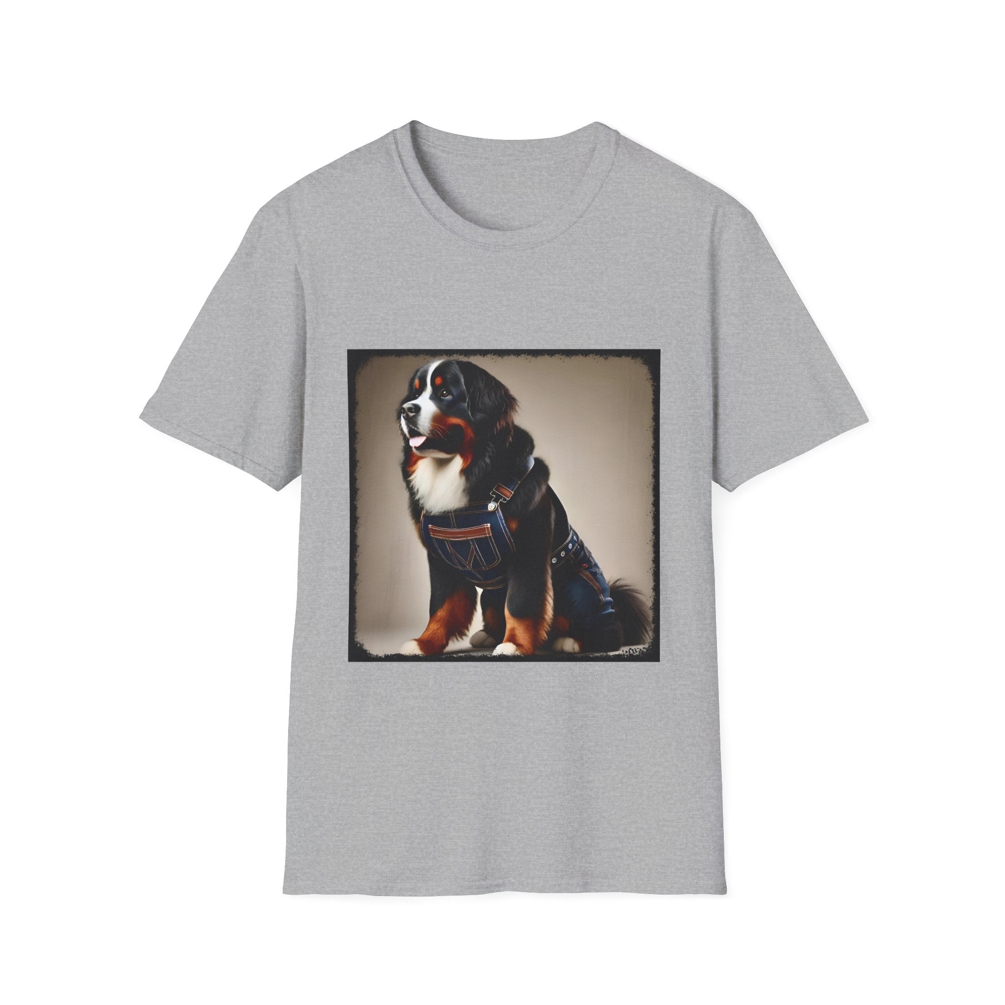 Bernese Mountain Dog Denim Darling | Unisex Dog T-Shirt