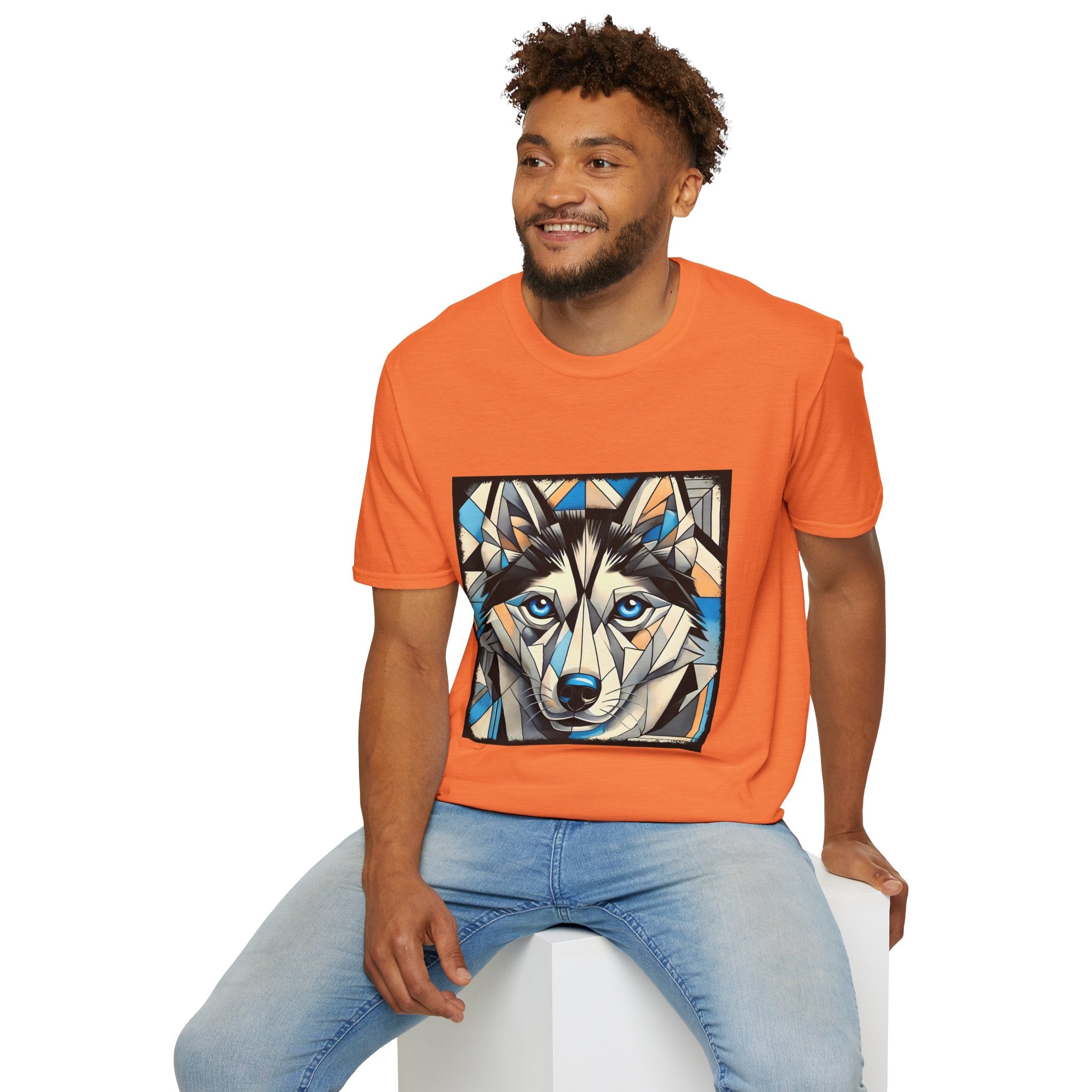 Siberian Husky Bold Geometric | Unisex Dog T-Shirt