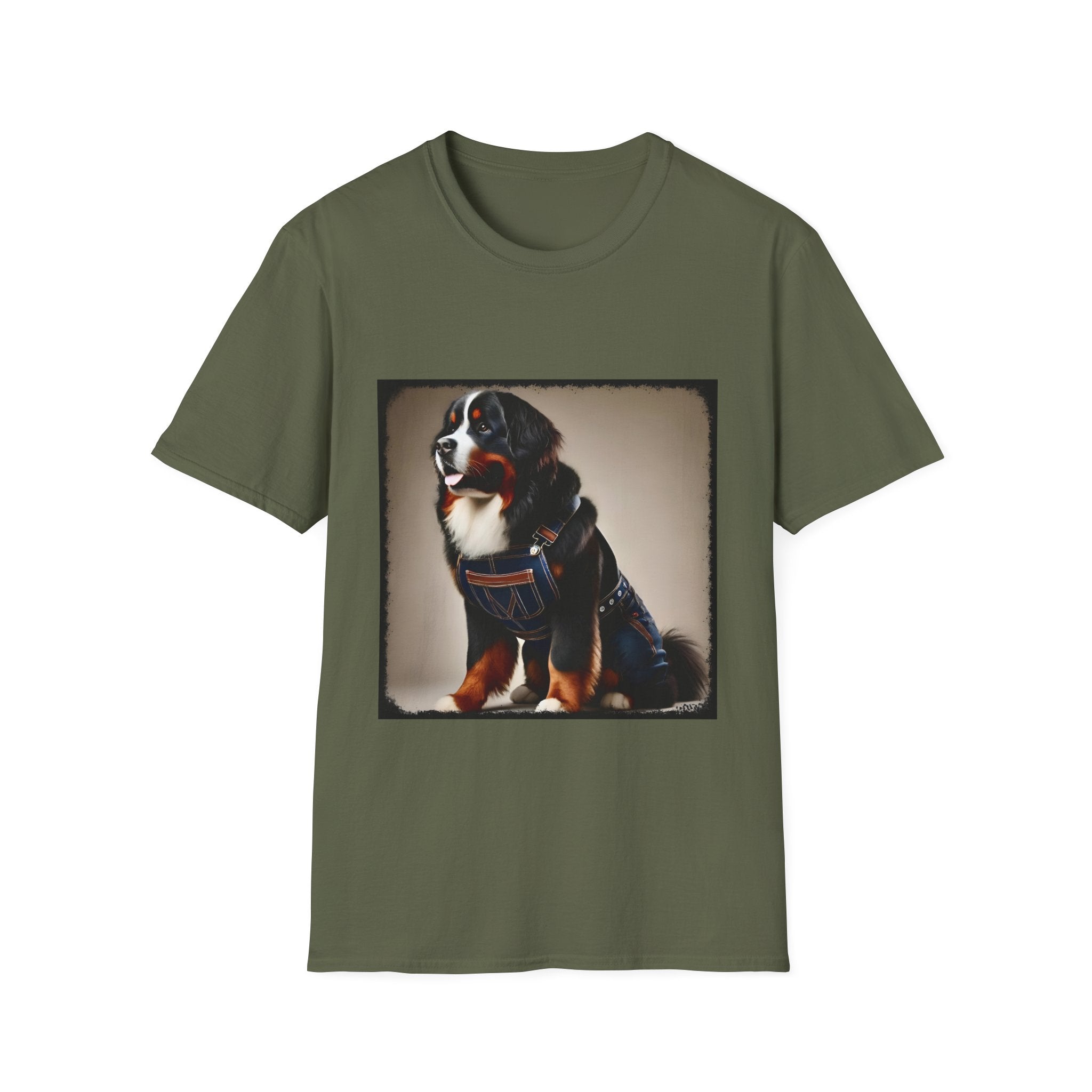 Bernese Mountain Dog Denim Darling | Unisex Dog T-Shirt