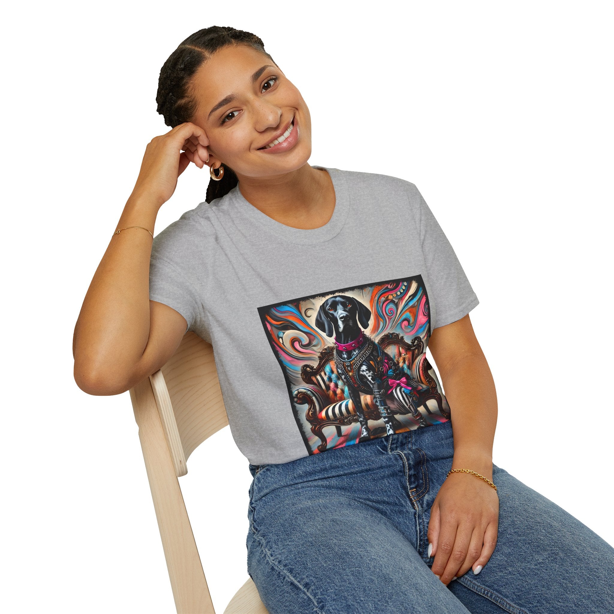 German Shorthaired Pointer Rebel Rocker | Unisex Dog T-Shirt