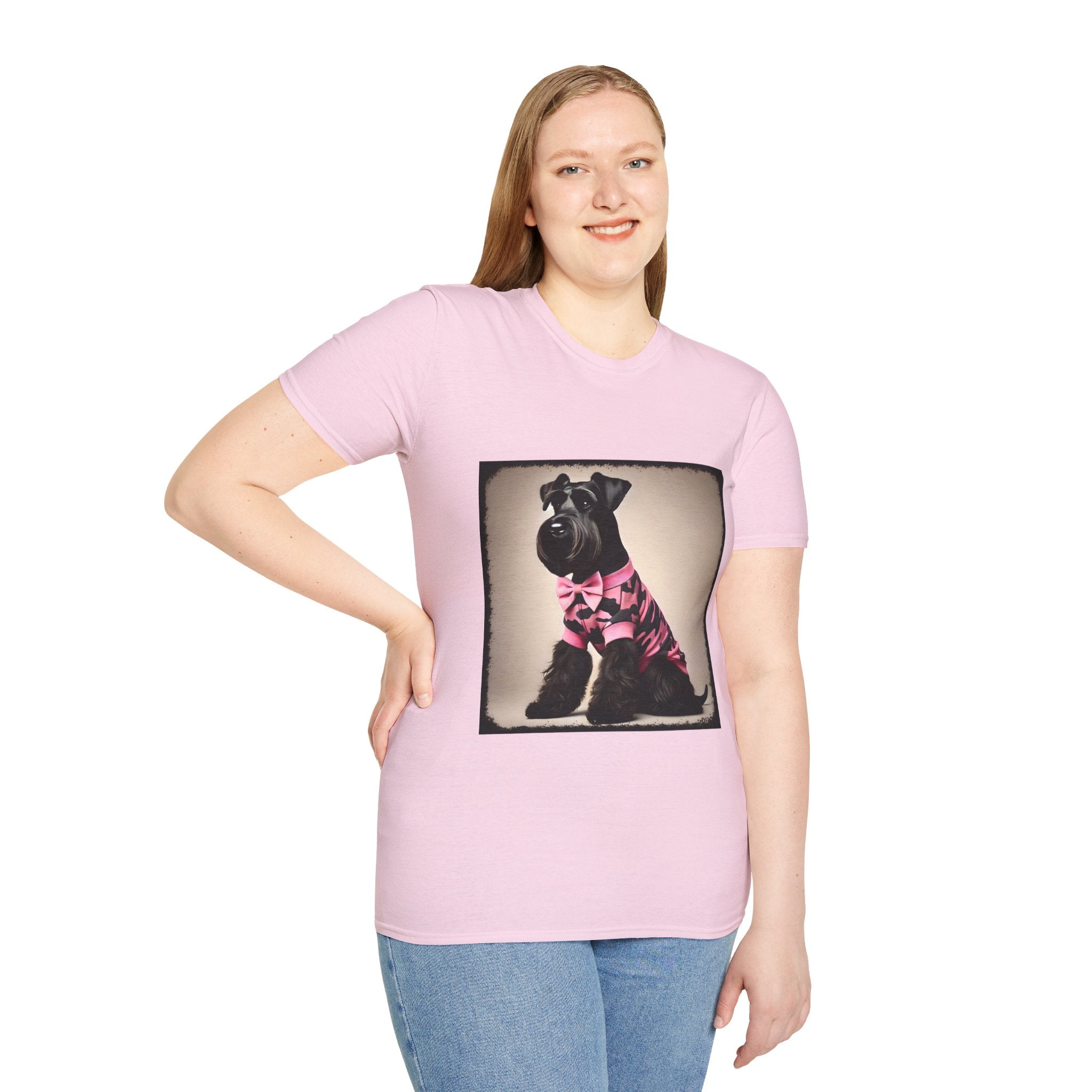 Schnauzer Pink Camo Cutie | Unisex Dog T-Shirt