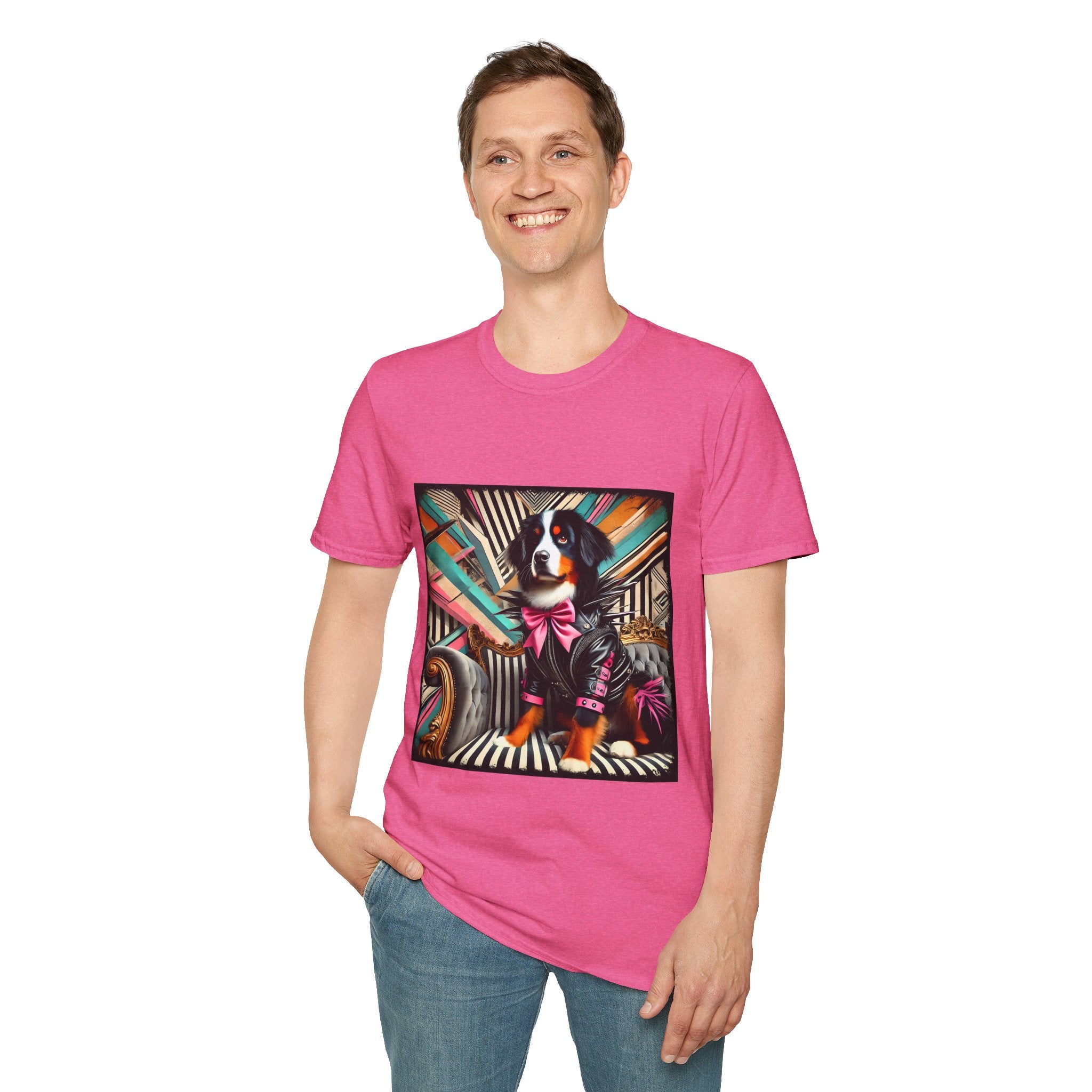 Bernese Mountain Dog Bold Rocker| Unisex Dog T-Shirt