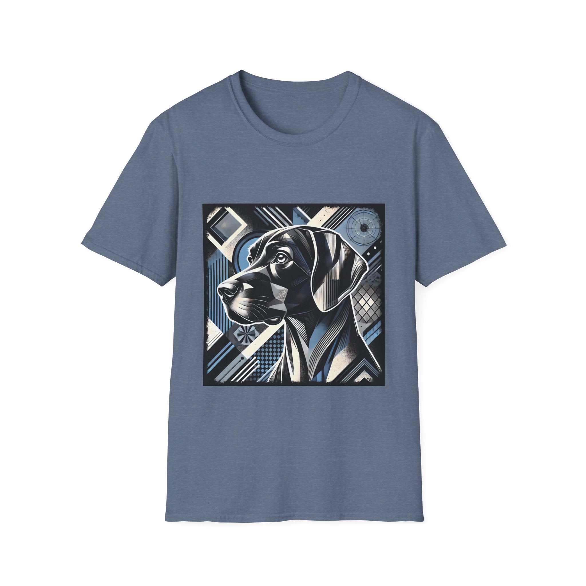 German Shorthaired Pointer Blue Geometric | Unisex Dog T-Shirt
