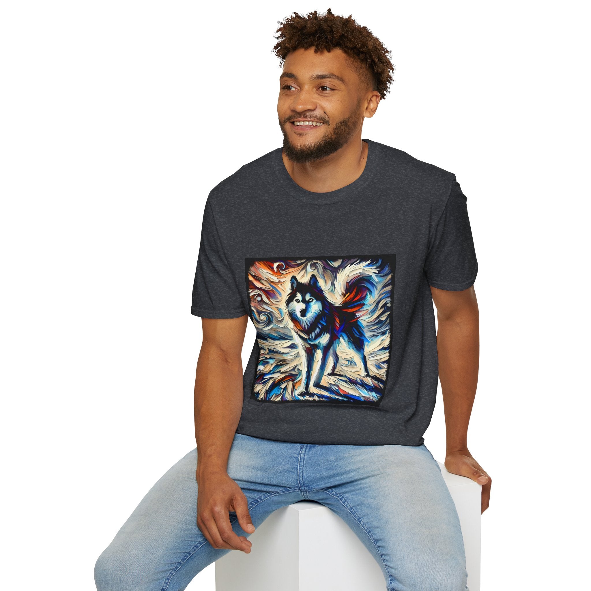 Siberian Husky Vivid Dream Swirl | Unisex Dog T-Shirt