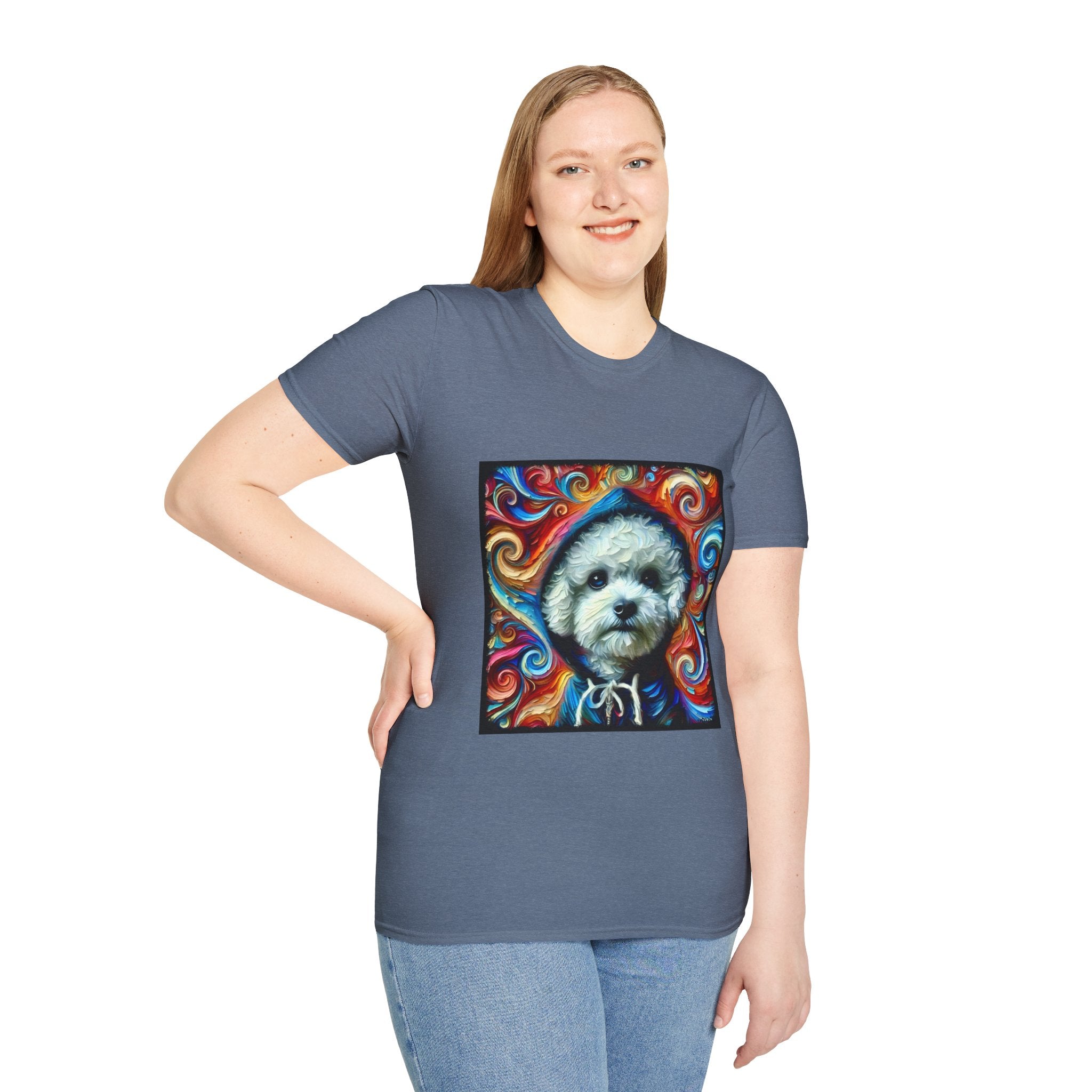 Bichon Frise Street Swirl | Unisex Dog T-Shirt