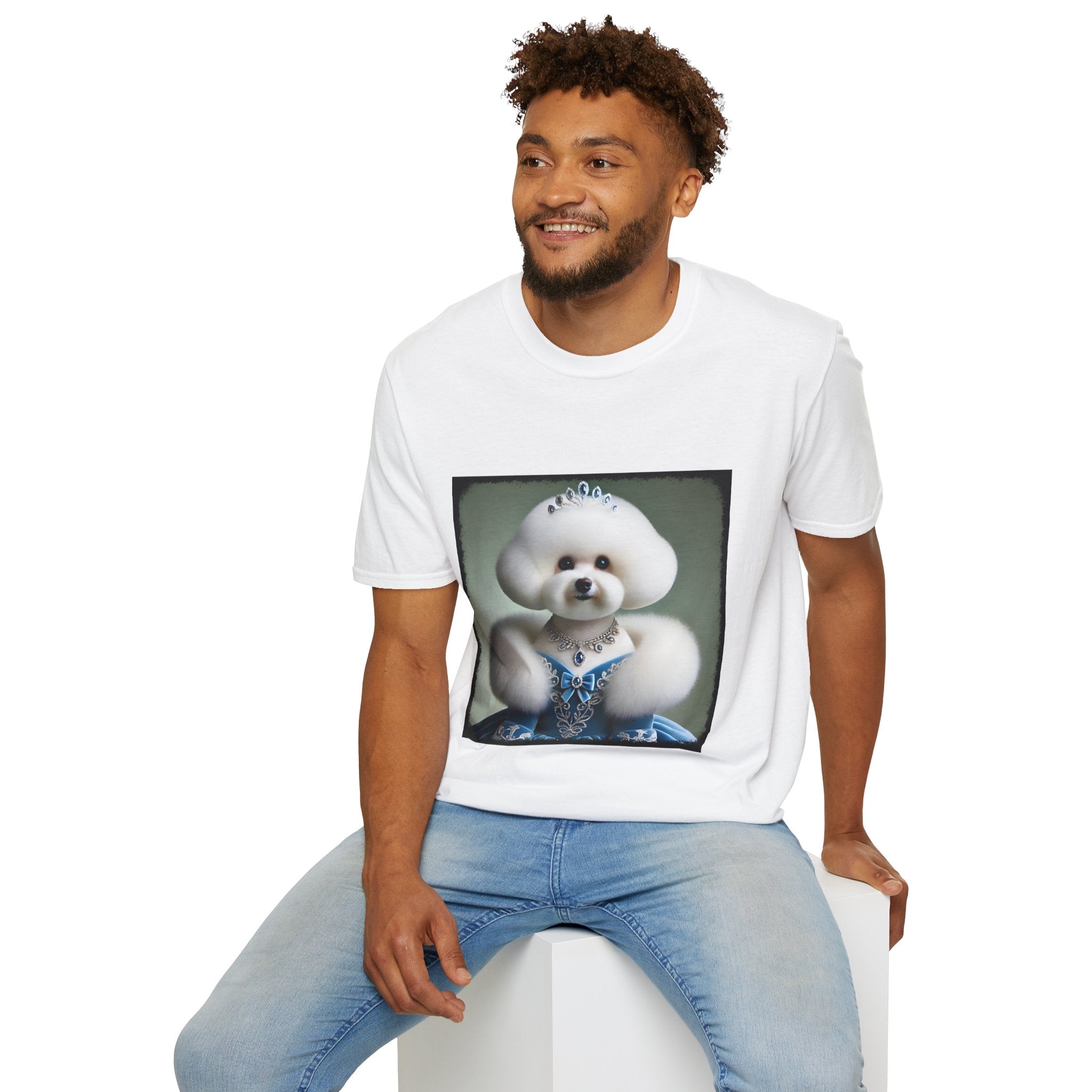 Bichon Frise Blue Belle | Unisex Dog T-Shirt