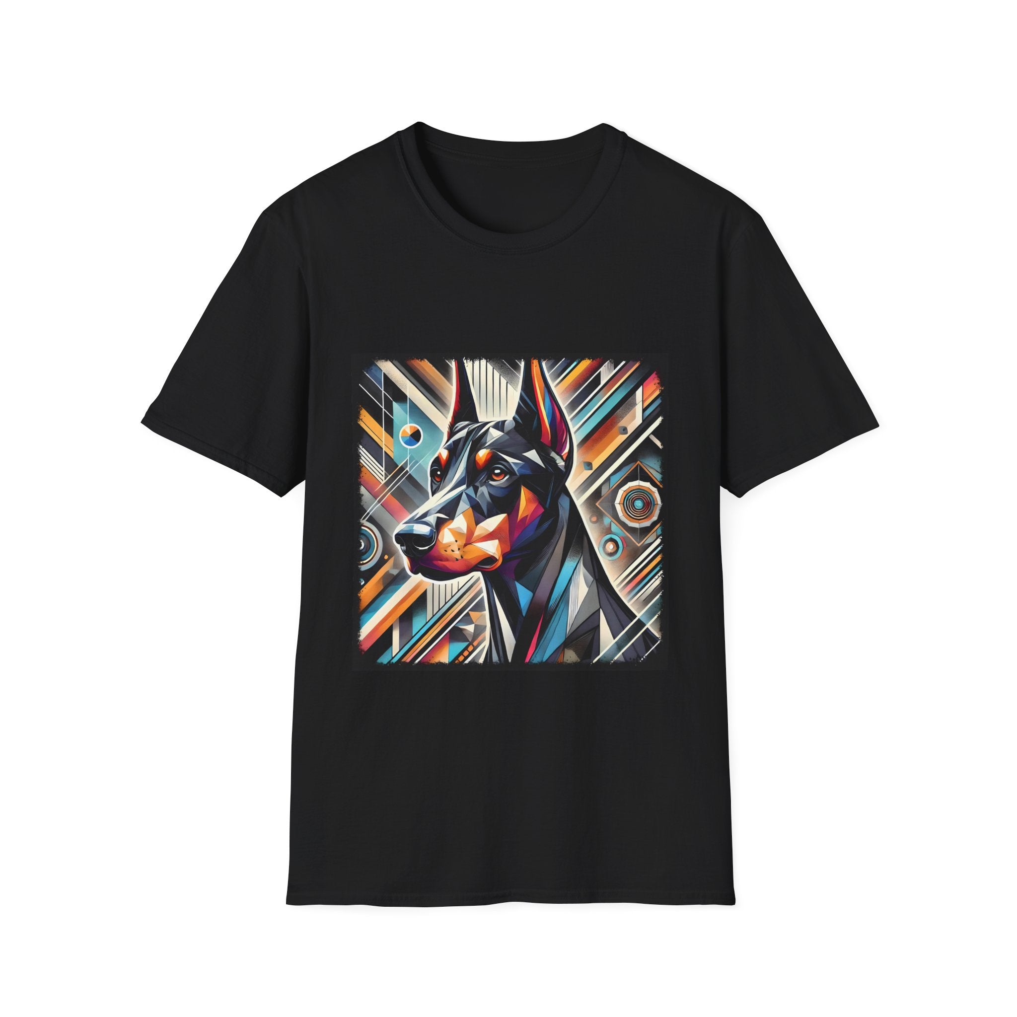 Doberman Pinscher Multicolored Geometric | Unisex Dog T-Shirt