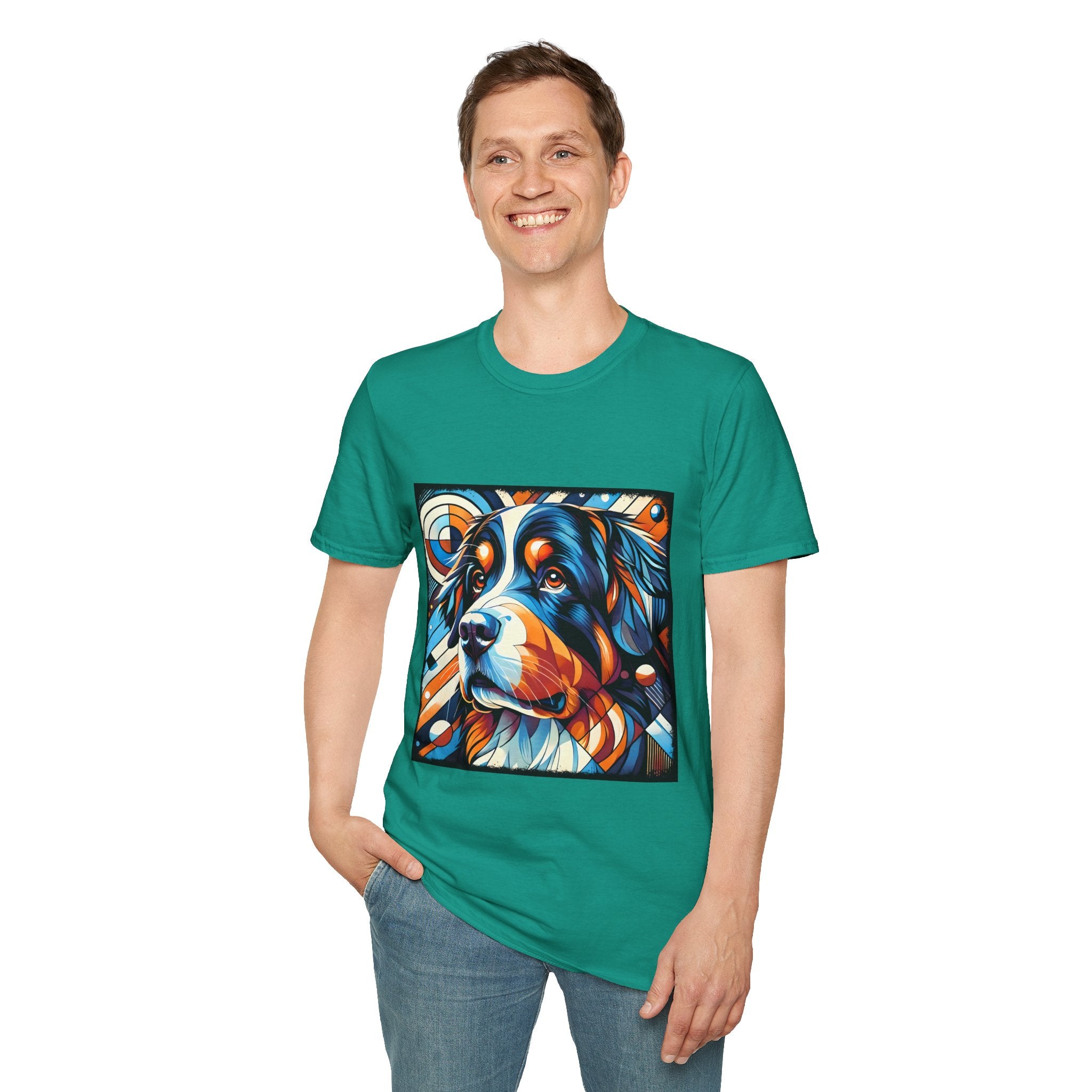 Bernese Mountain Dog Bold Geometric | Unisex Dog T-Shirt