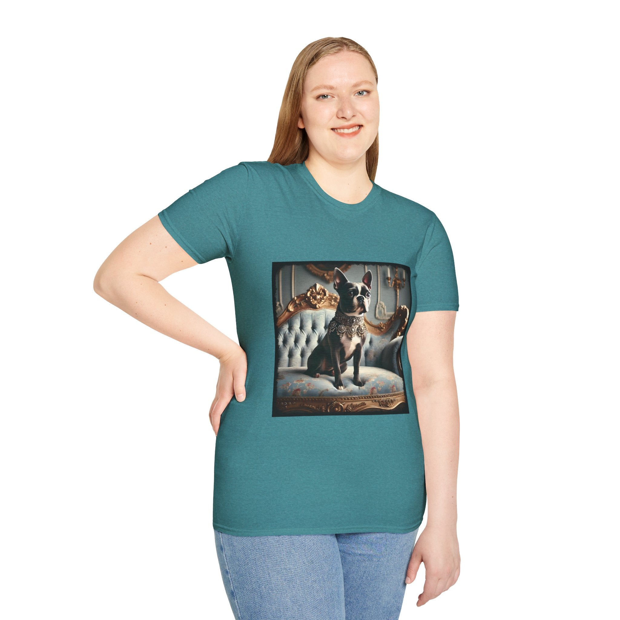 Boston Terrier Blue Royalty | Unisex Dog T-Shirt