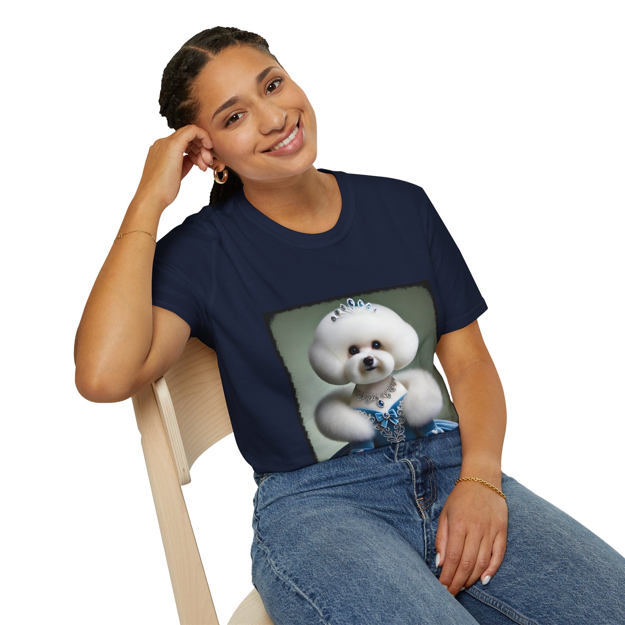 Bichon Frise Blue Belle | Unisex Dog T-Shirt