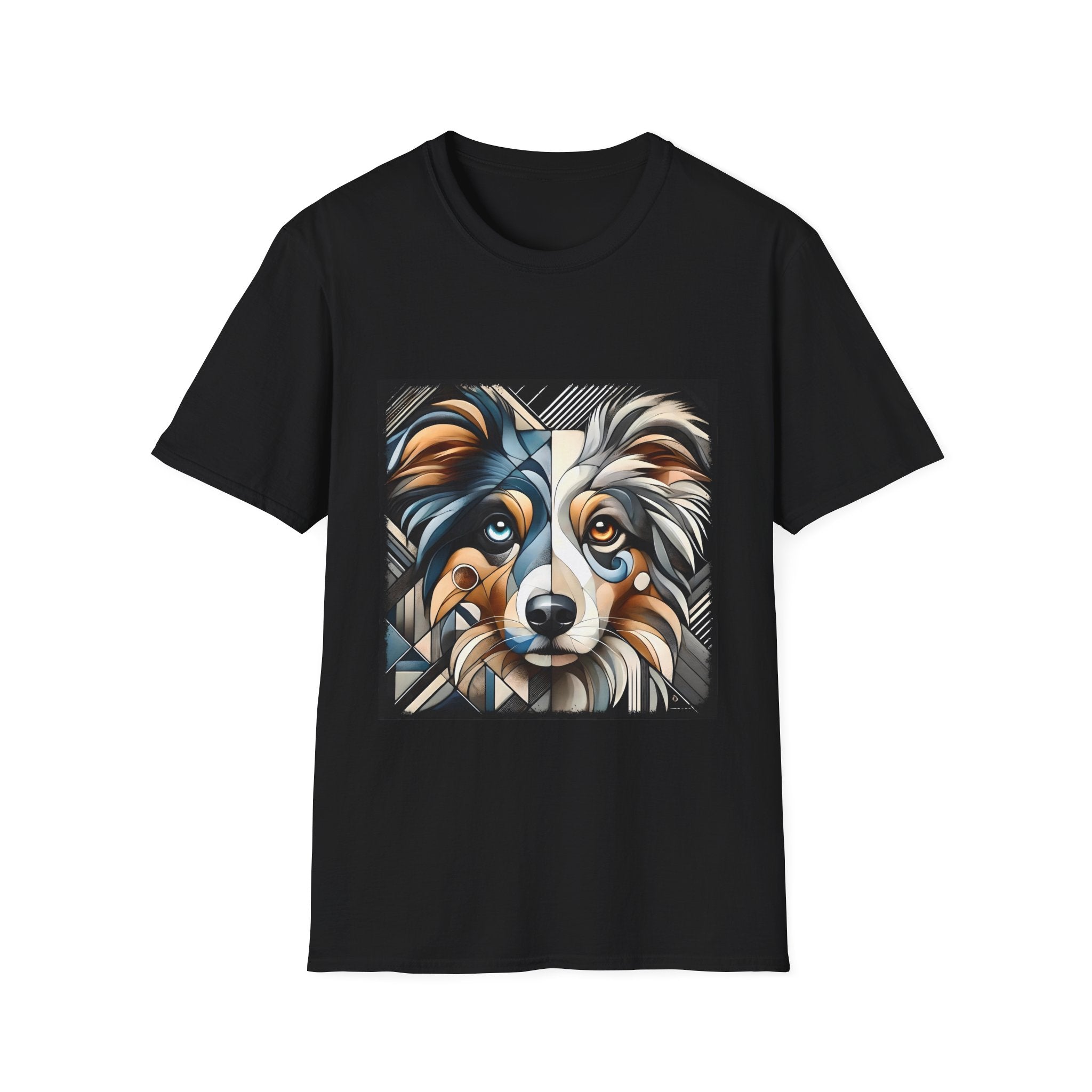 Miniature American Shepherd Merle Geometric | Unisex Dog T-Shirt