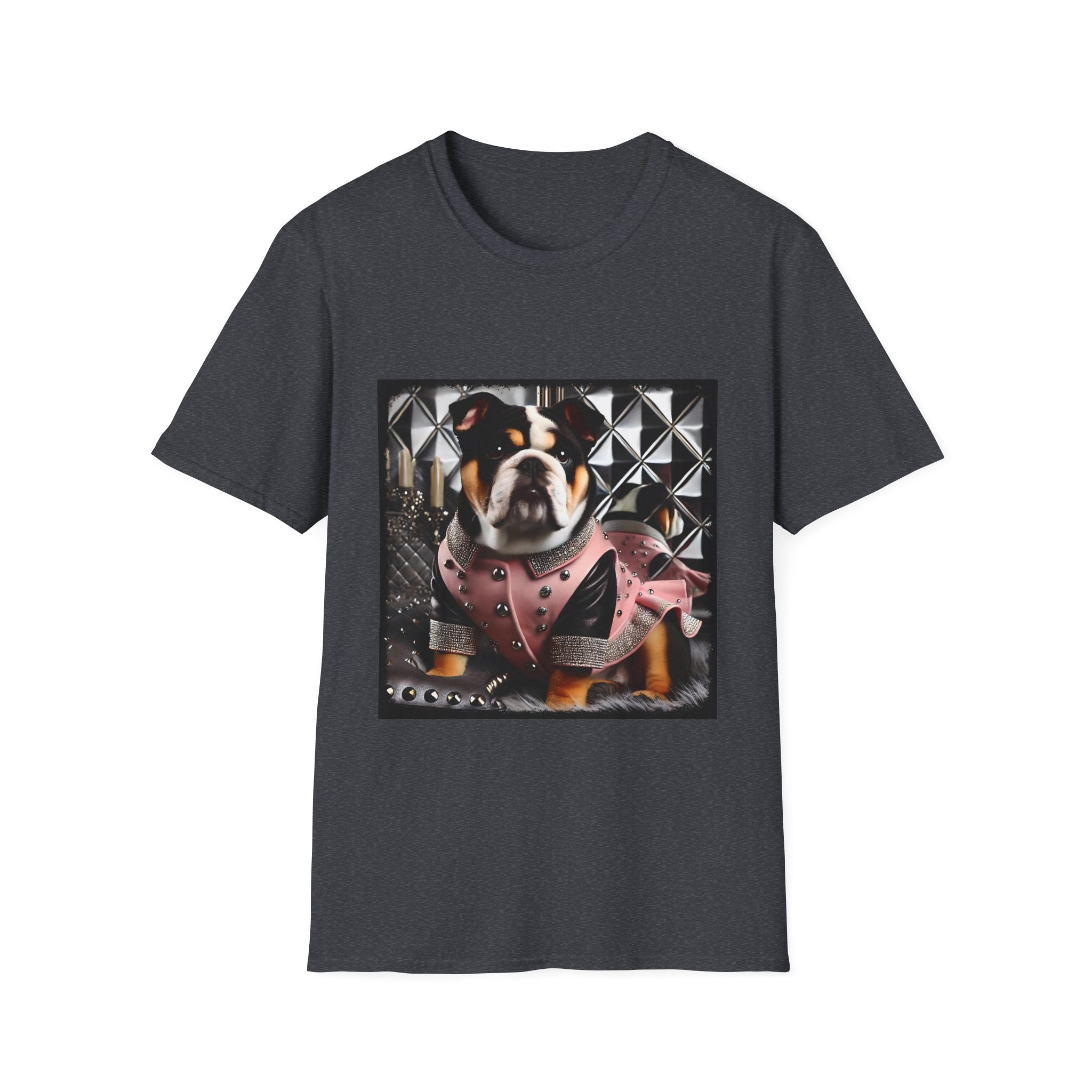 Bulldog Pink Rocker | Unisex Dog T-Shirt