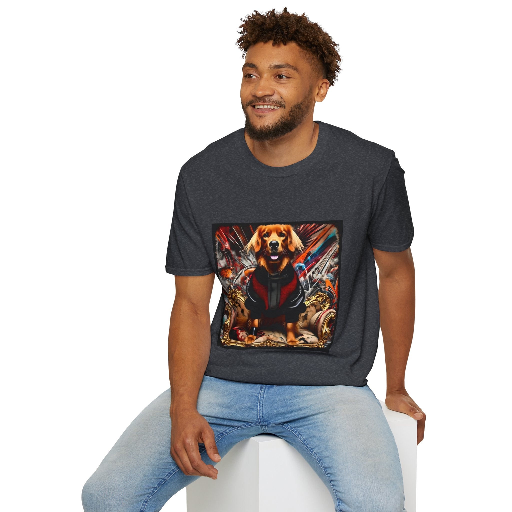 Golden Retriever Electric Icon | Unisex Dog T-Shirt