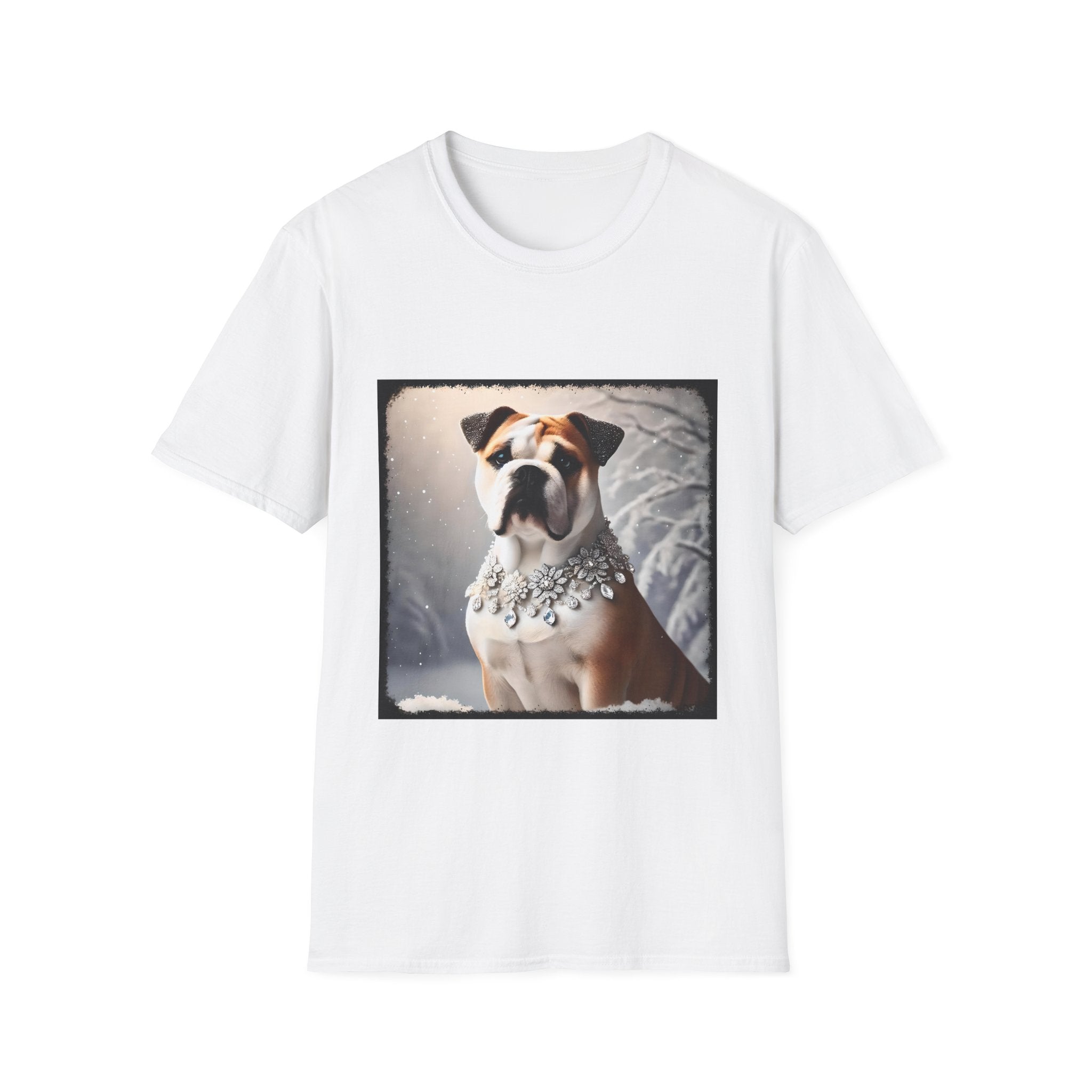 Bulldog Snow Princess Classic | Unisex Dog T-Shirt