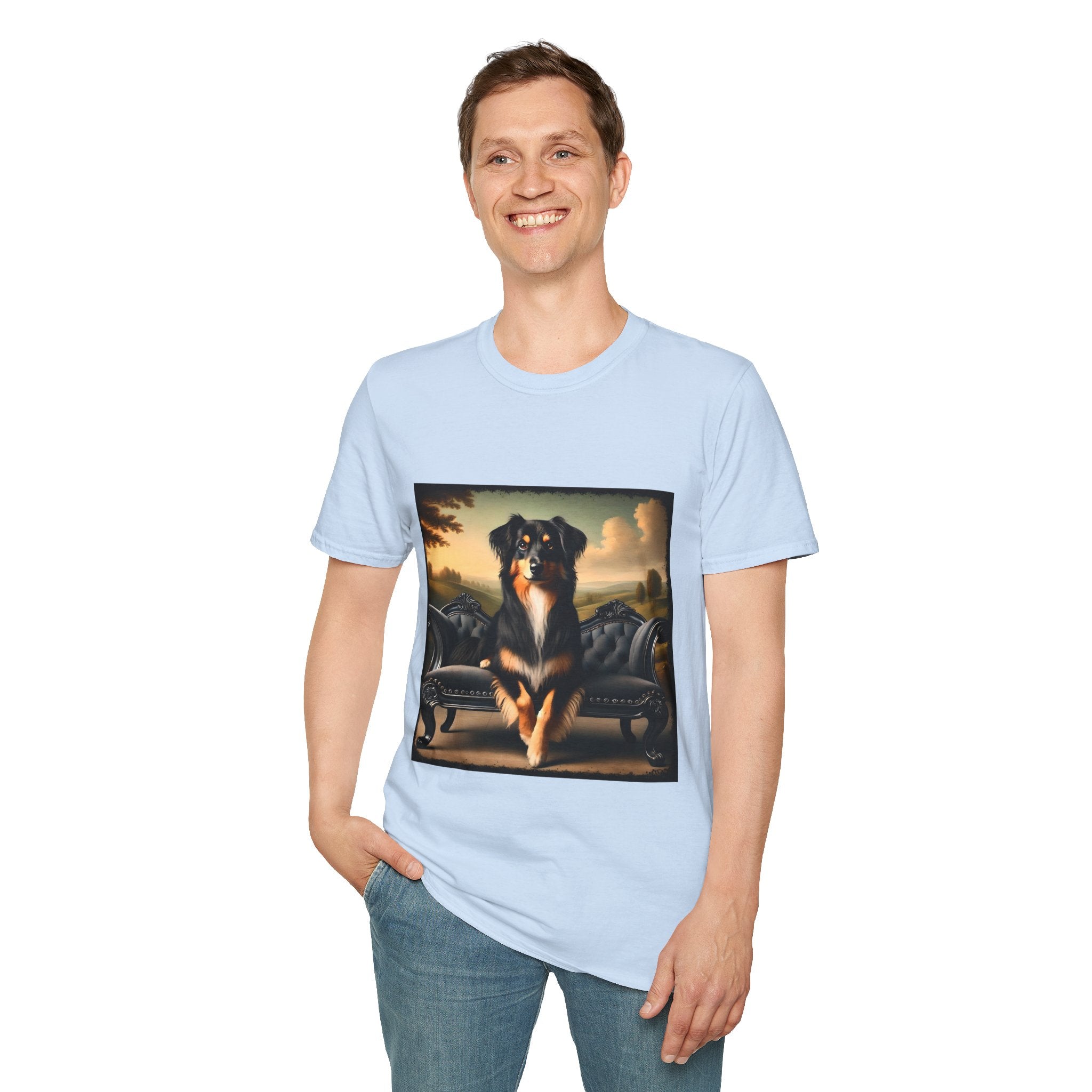 Miniature American Shepherd Poised Portrait | Unisex Dog T-Shirt
