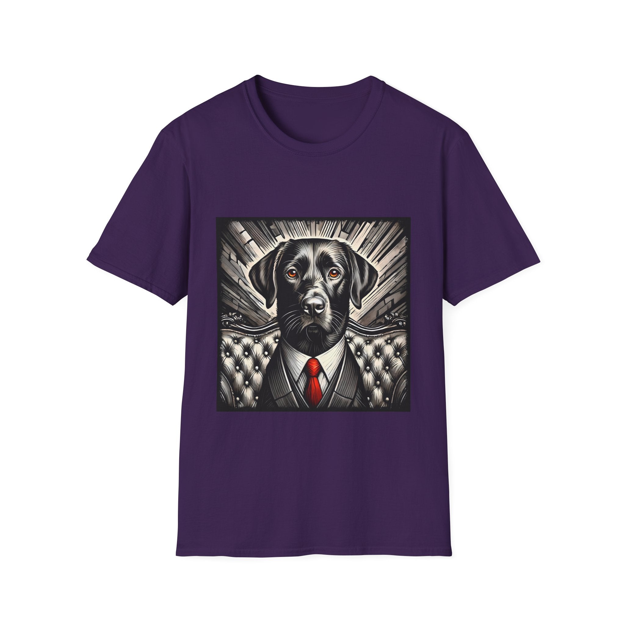Labrador Retriever B&W Bold Red Tie | Unisex Dog T-Shirt