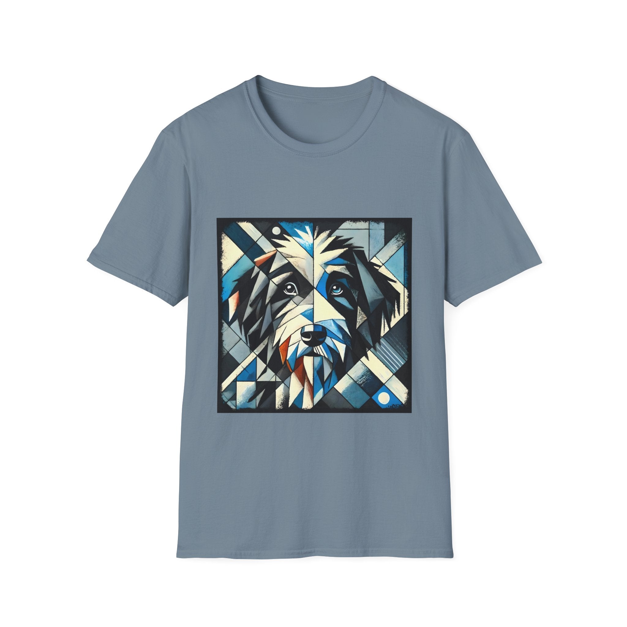 Bernedoodle Blue Geometric | Unisex Dog T-Shirt