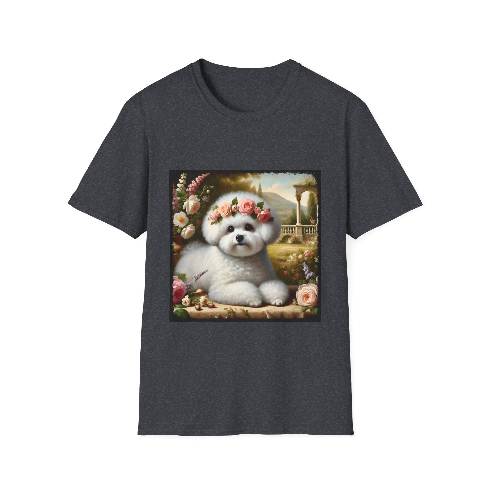 Bichon Frise Rose Pup | Unisex Dog T-Shirt