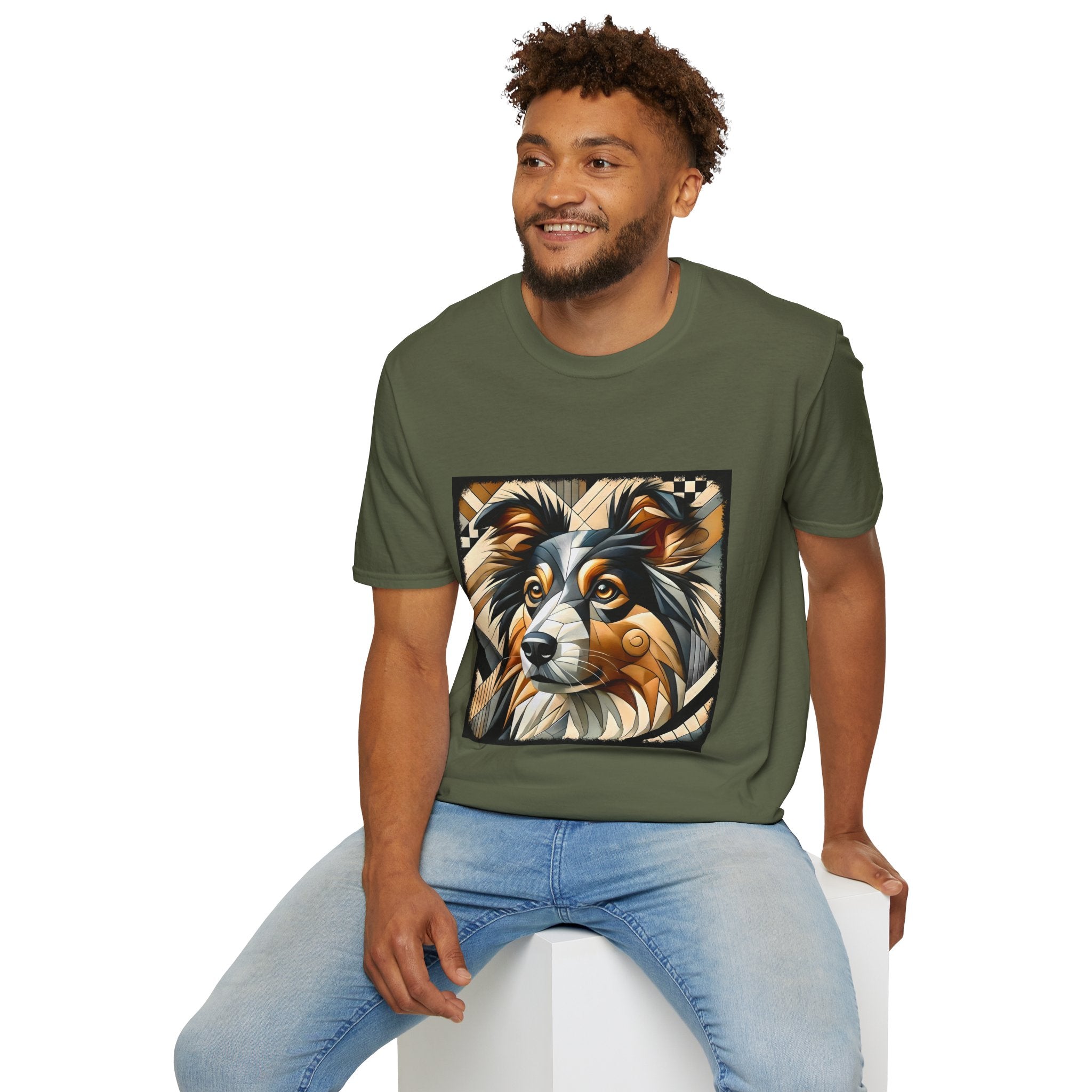 Miniature American Shepherd Geometric | Unisex Dog T-Shirt