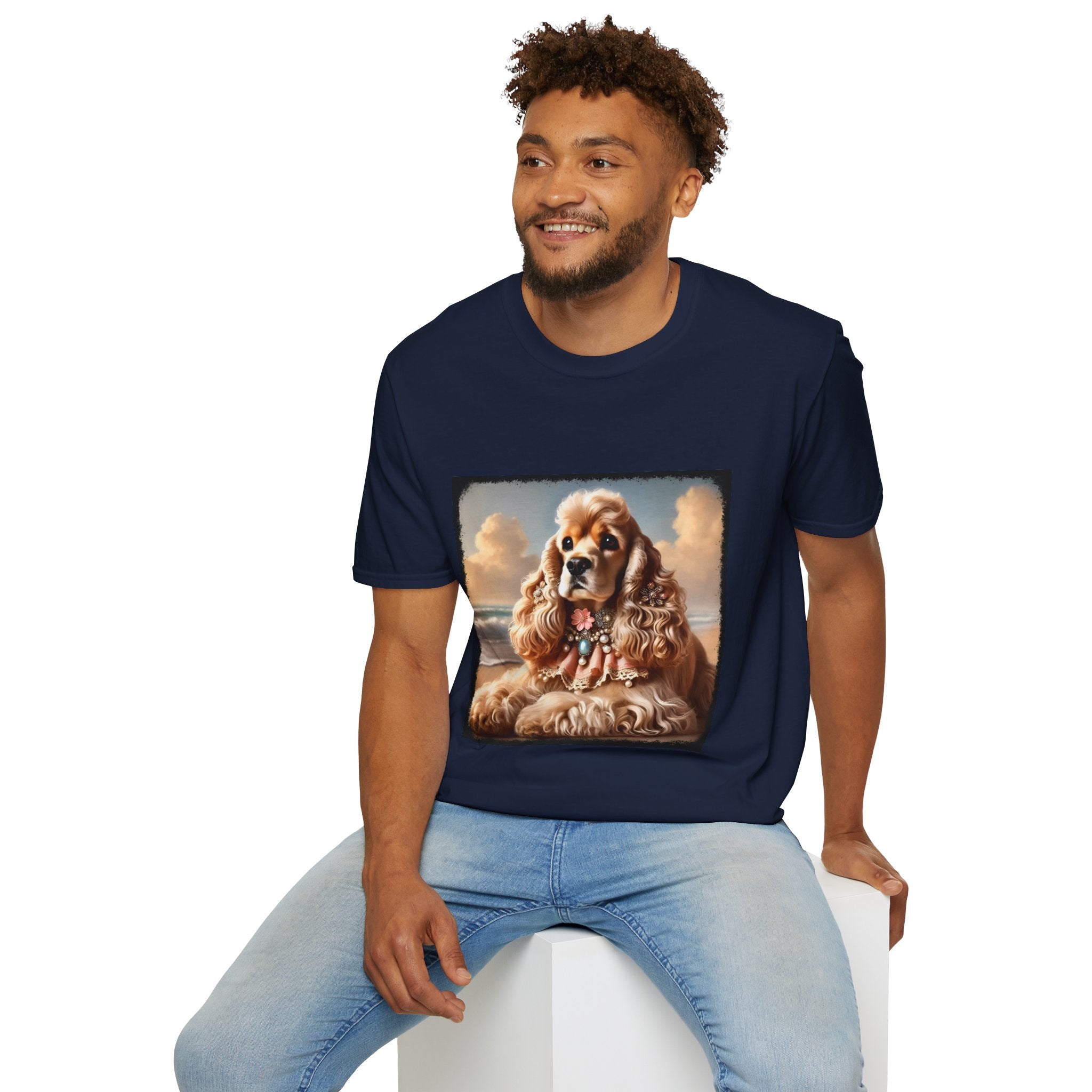 Cocker Spaniel Beach Belle | Unisex Dog T-Shirt