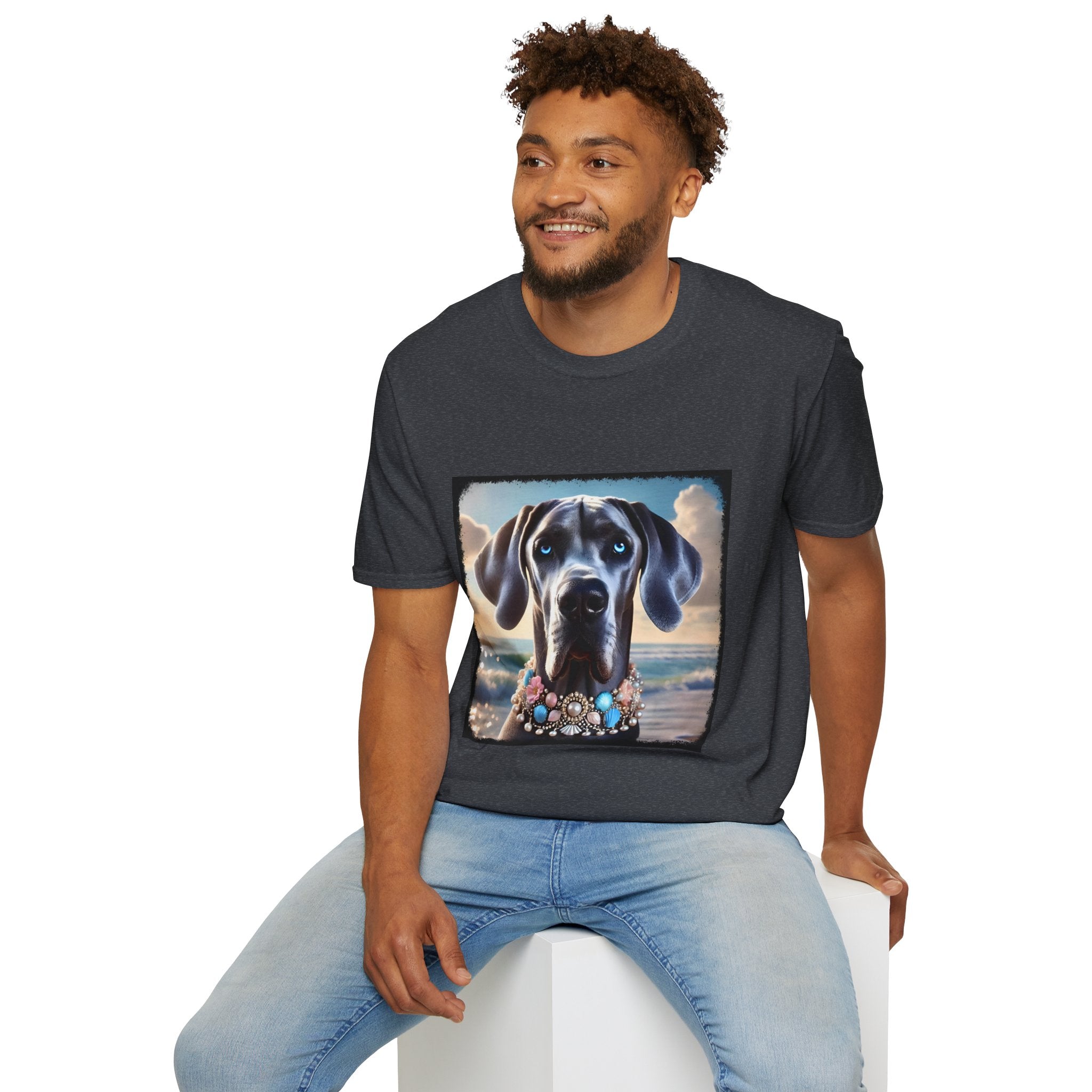Great Dane Beach Beauty | Unisex Dog T-Shirt