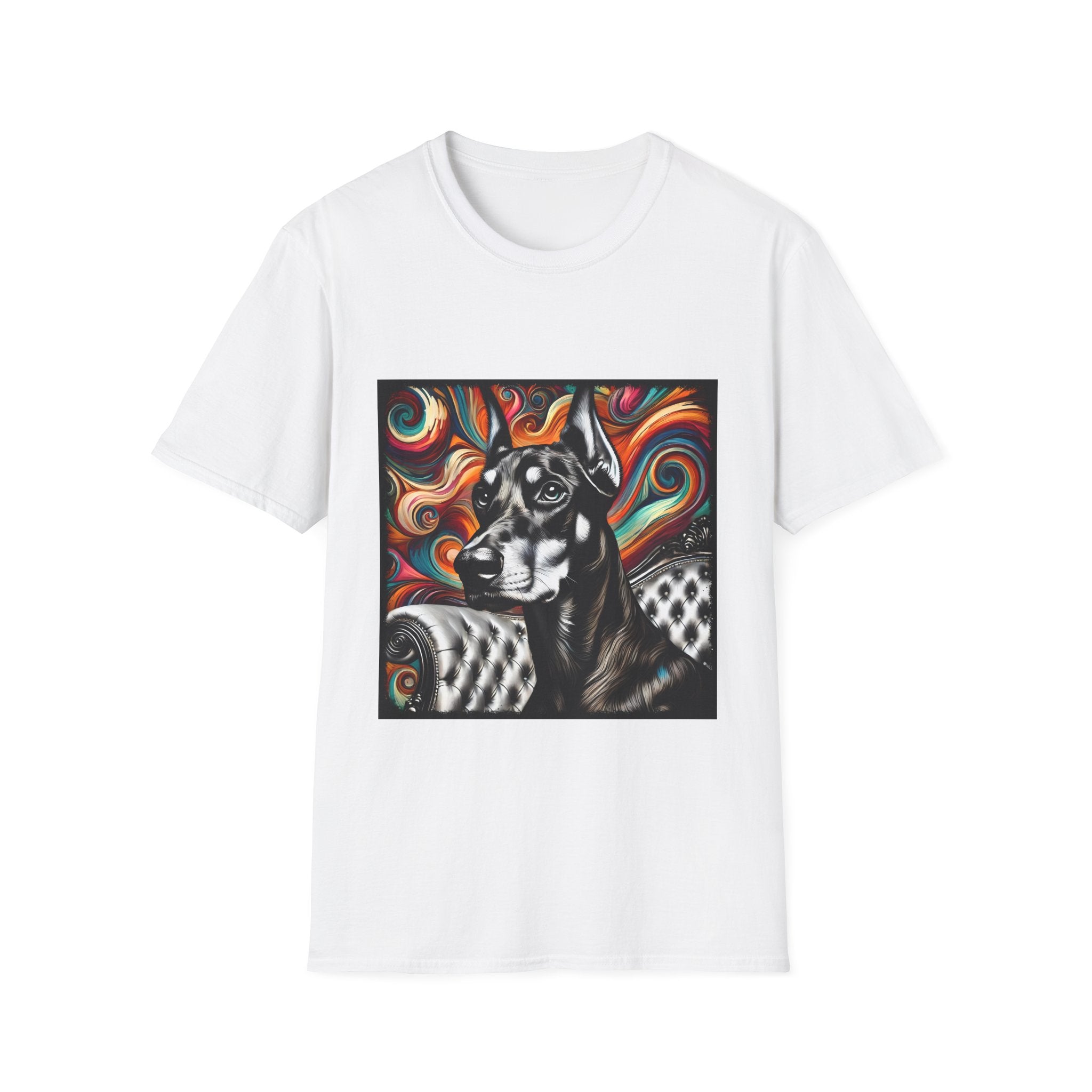 Doberman Pinscher B&W Bold | Unisex Dog T-Shirt