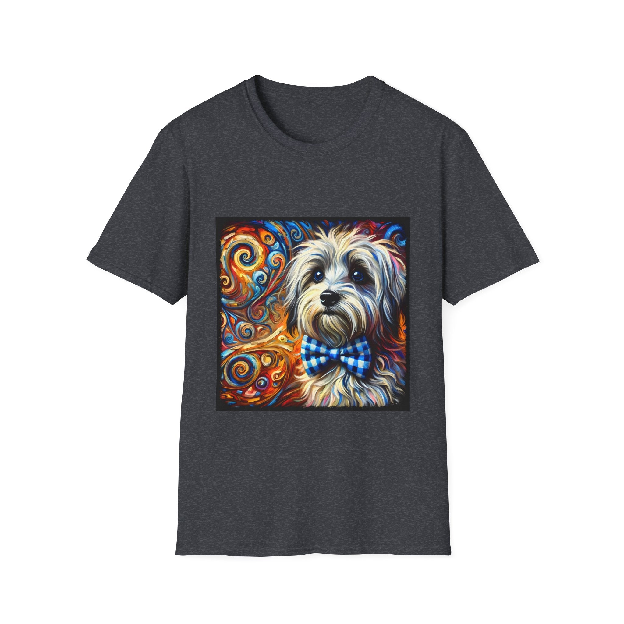 Havanese Bowtie Swirl |  Unisex Dog T-Shirt