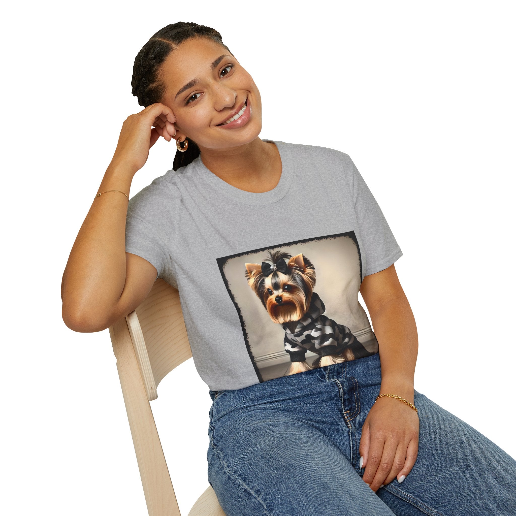 Yorkshire Terrier Black Camo Bombshell | Unisex Dog T-Shirt