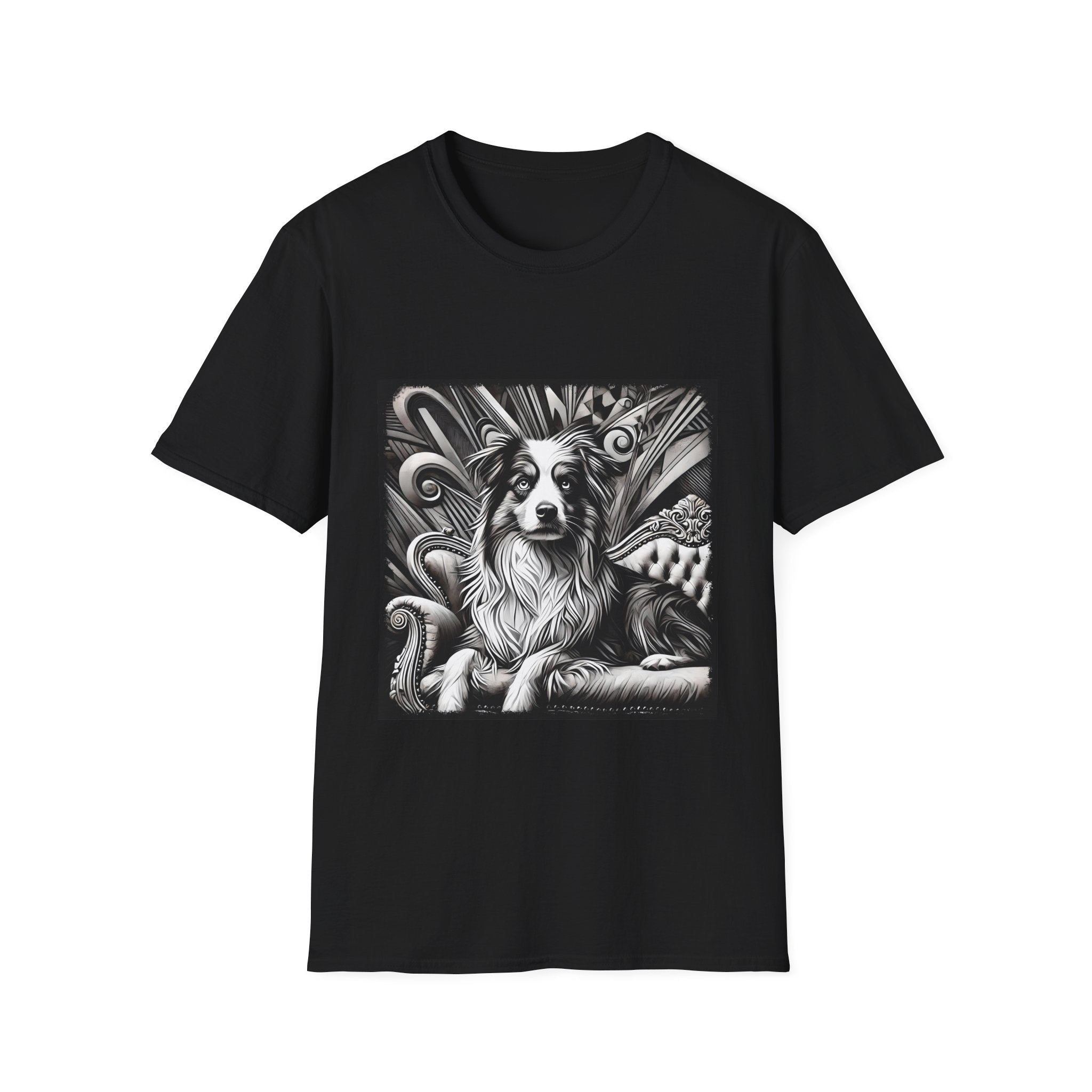 Australian Shepherd B&W Bold | Unisex Dog T-Shirt