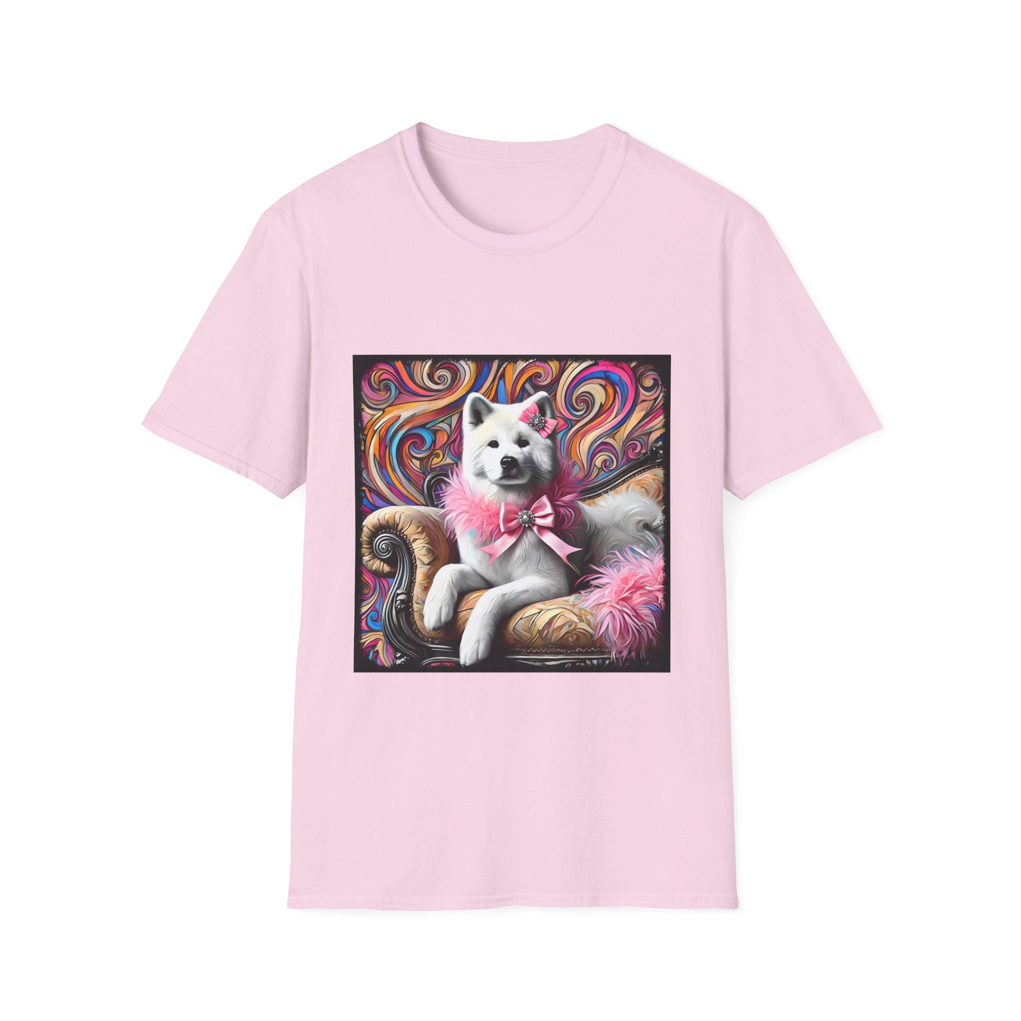 Akita Pink Sass Swirl | Unisex Dog T-Shirt