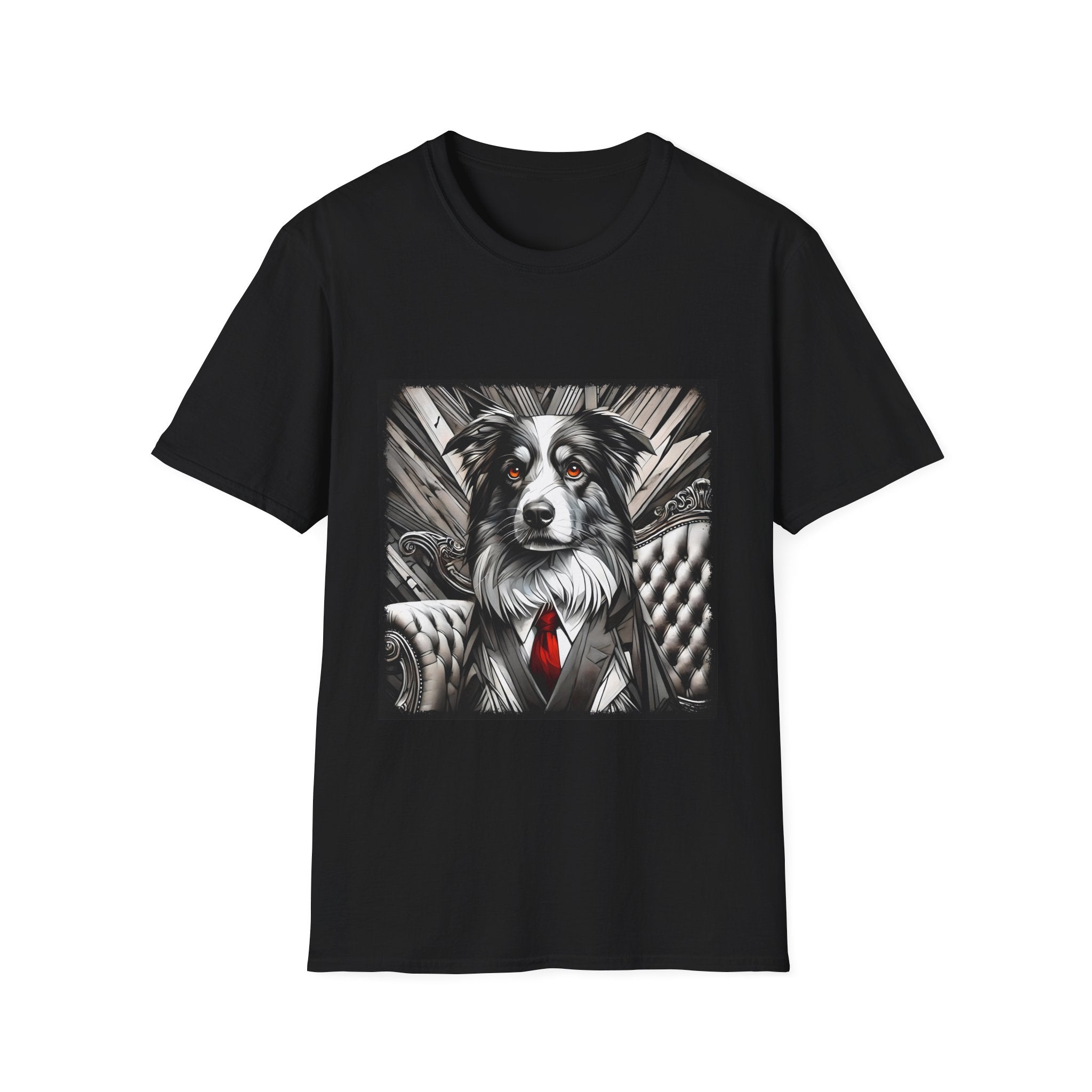 Australian Shepherd B&W Bold Eyes | Unisex Dog T-Shirt