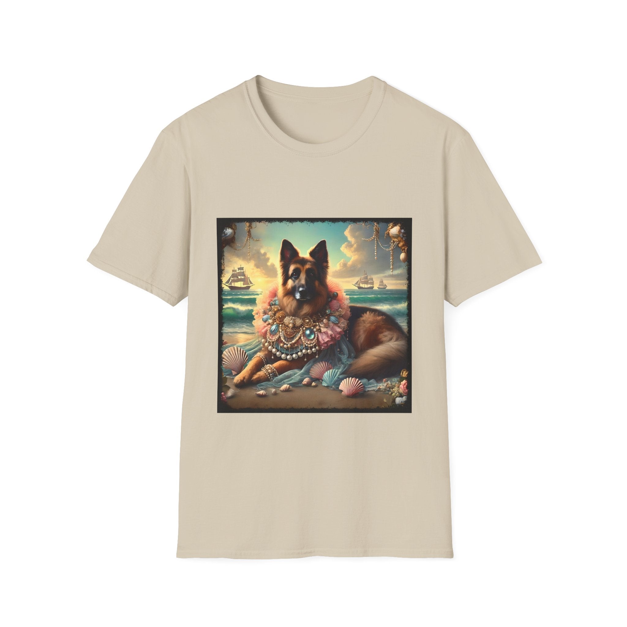 German Shepherd Seashell Siren | Unisex Dog T-Shirt