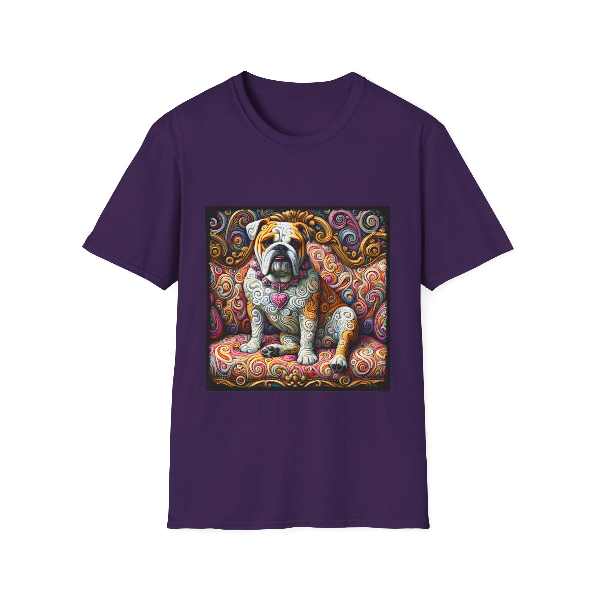 Bulldog Pink Diamond Swirl | Unisex Dog T-Shirt