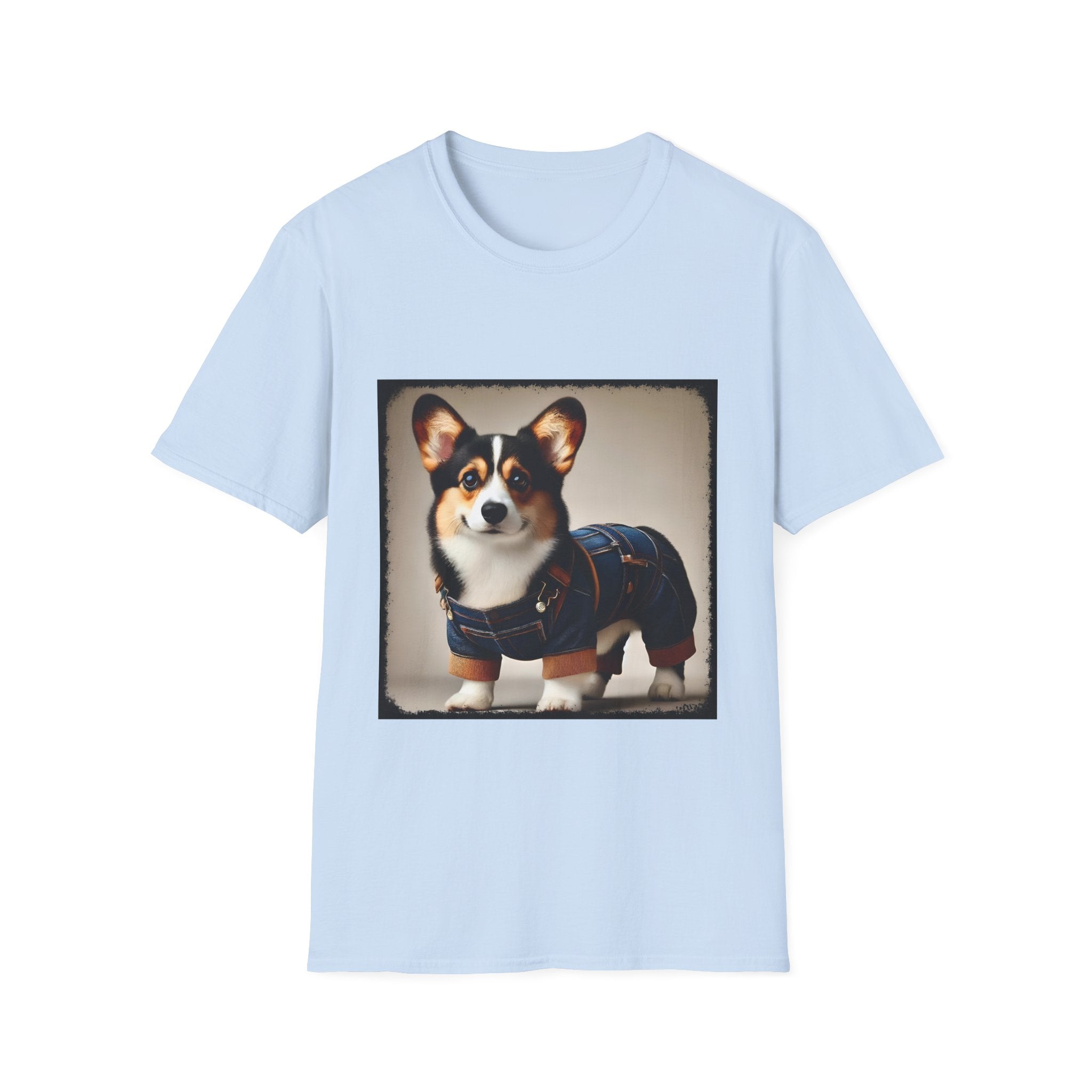 Pembroke Welsh Corgi Denim Doll | Unisex Dog T-Shirt