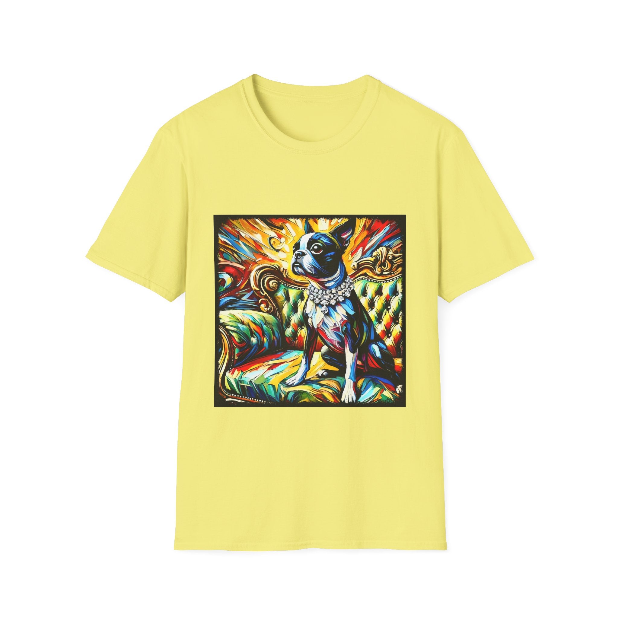 Boston Terrier Sunburst Swirl | Unisex Dog T-Shirt
