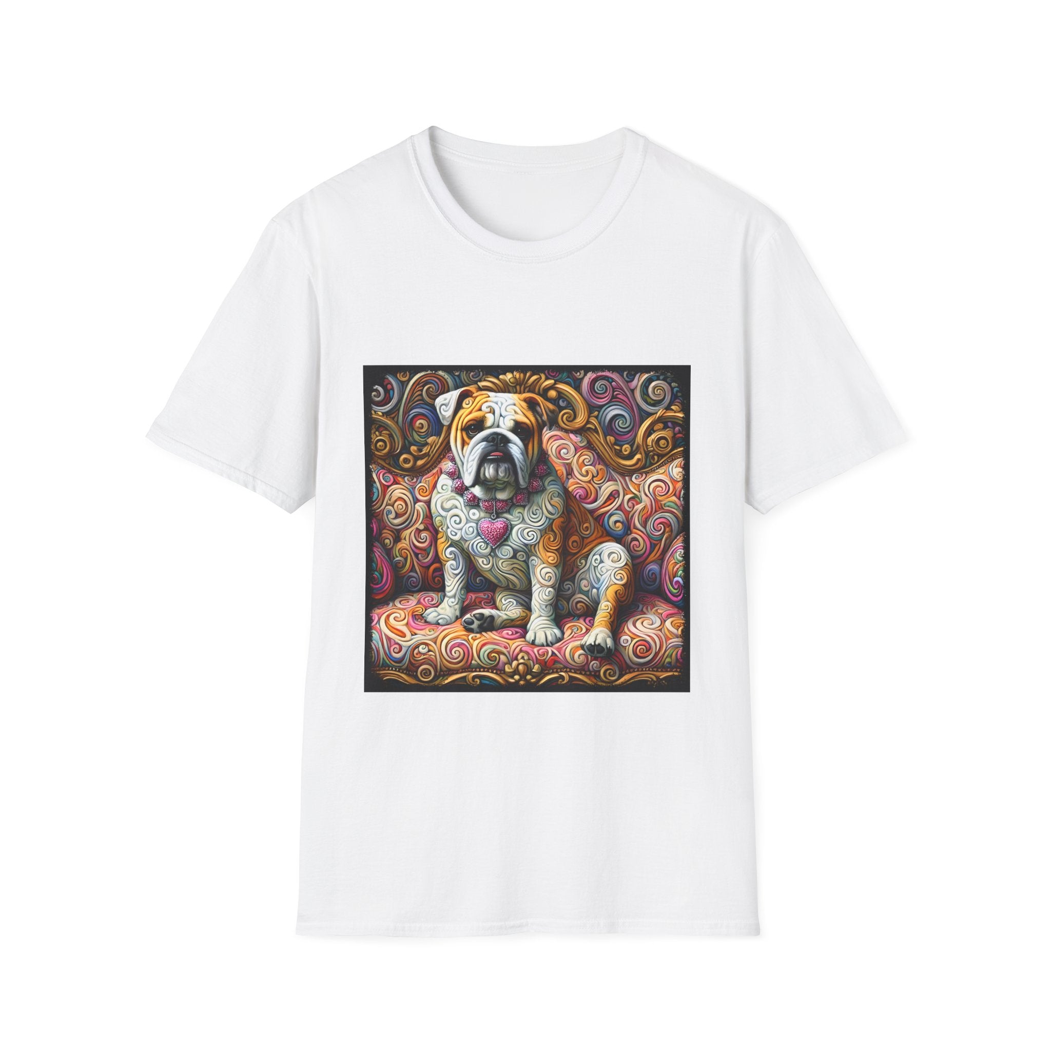 Bulldog Pink Diamond Swirl | Unisex Dog T-Shirt
