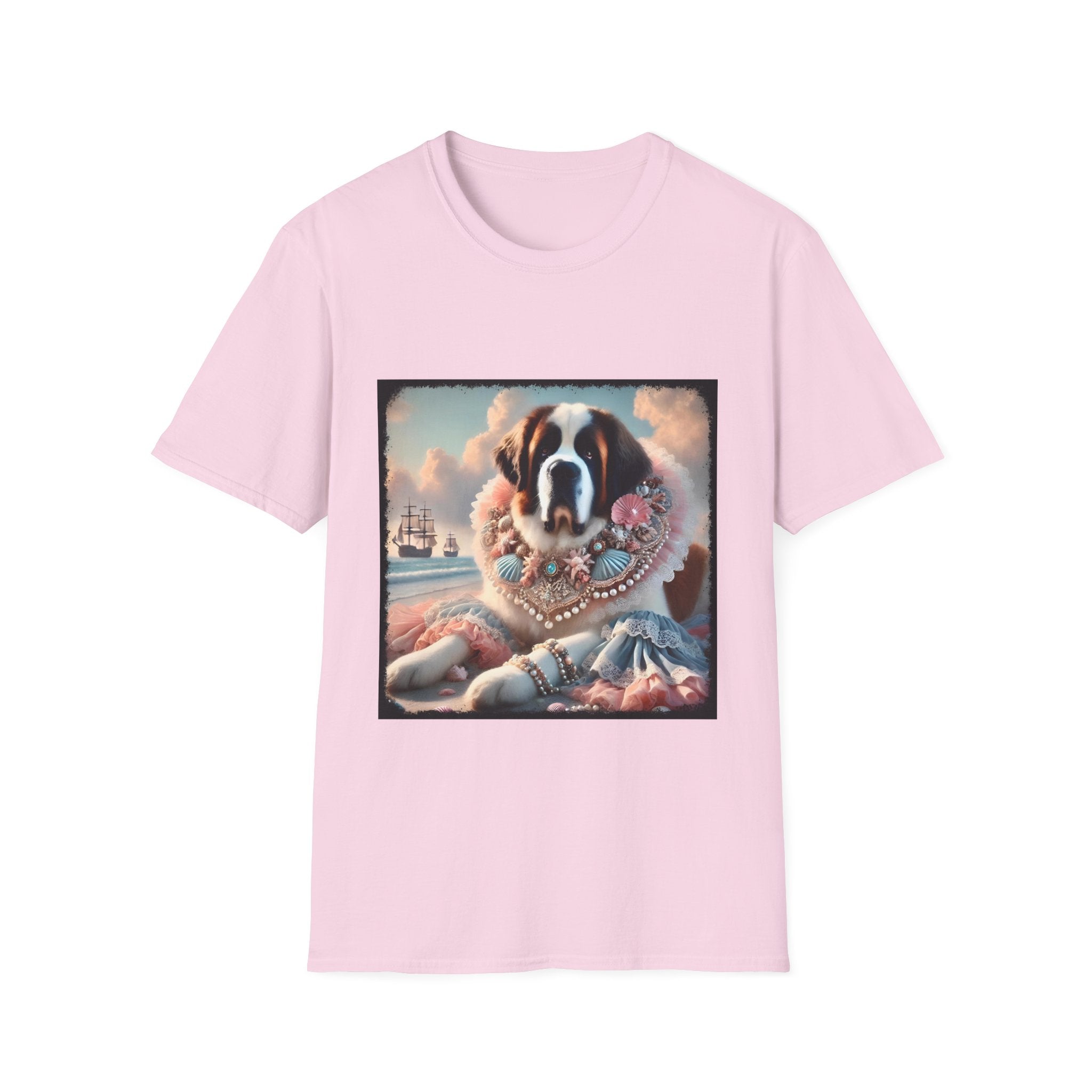 Saint Bernard Beach Beauty | Unisex Dog T-Shirt