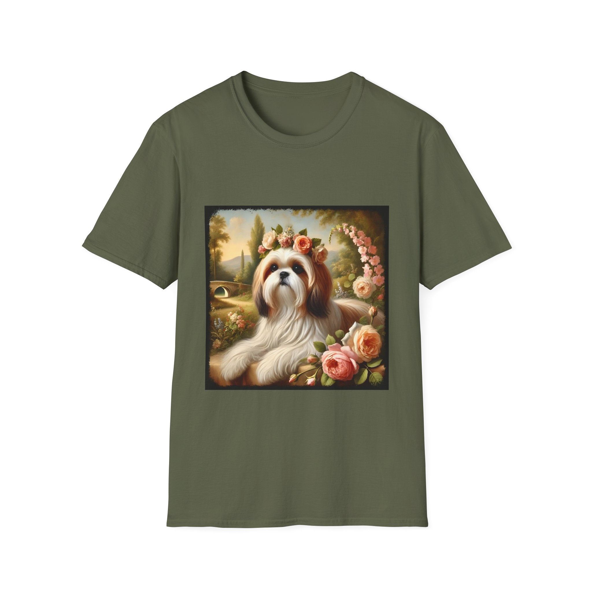 Shih Tzu Botanical Beauty | Unisex Dog T-Shirt