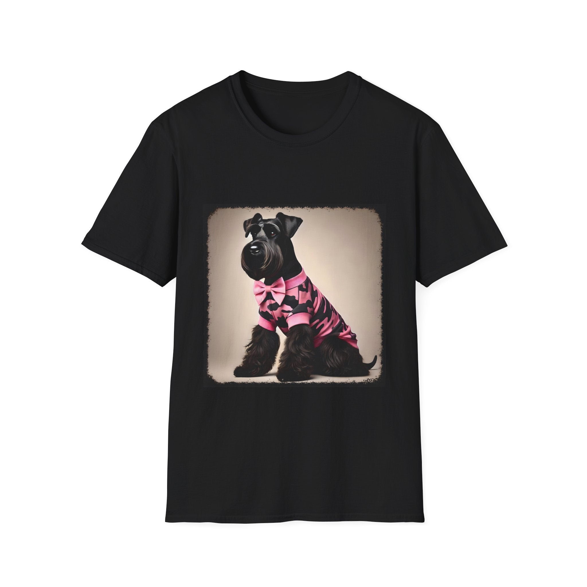 Schnauzer Pink Camo Cutie | Unisex Dog T-Shirt