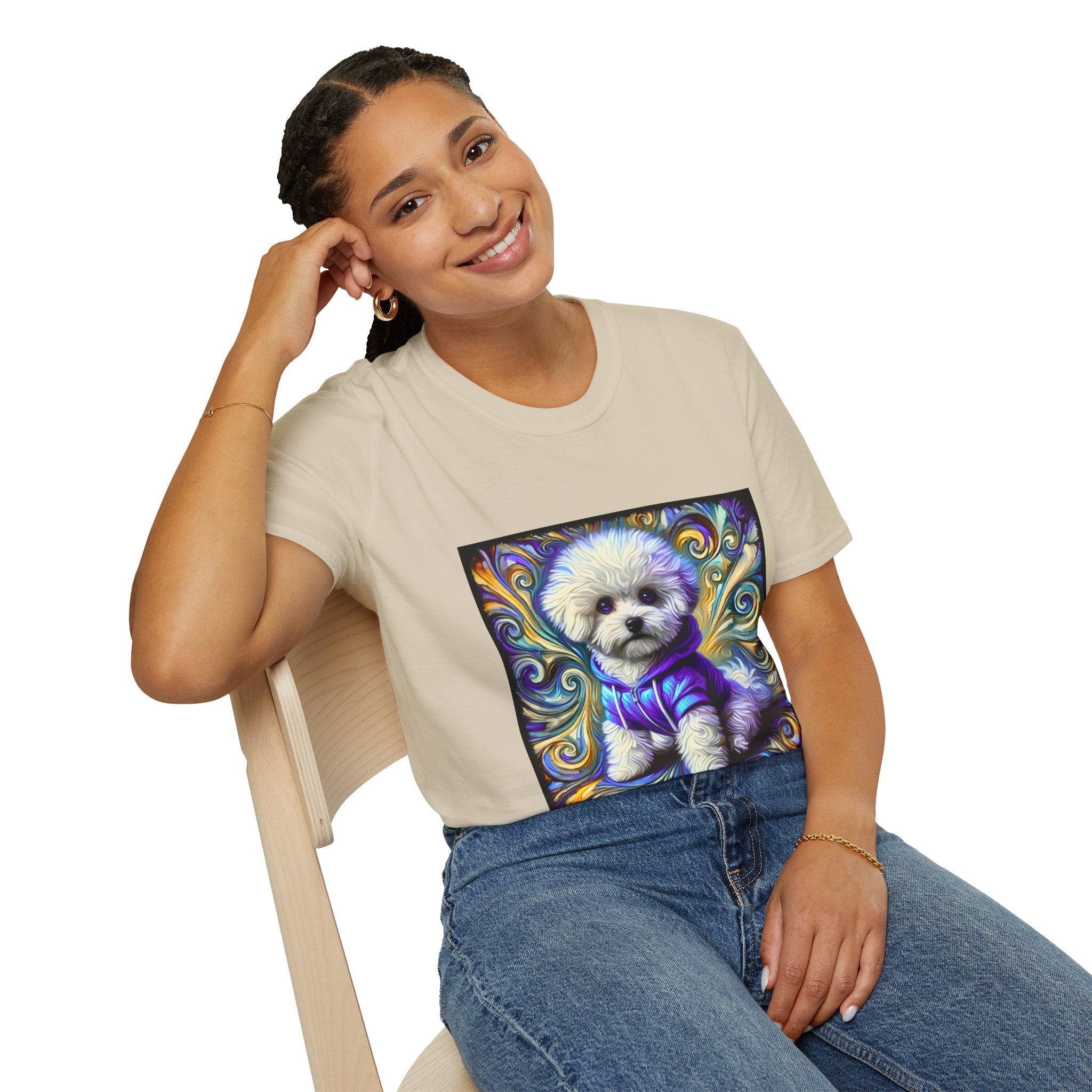 Bichon Frise Electric Swirl | Unisex Dog T-Shirt